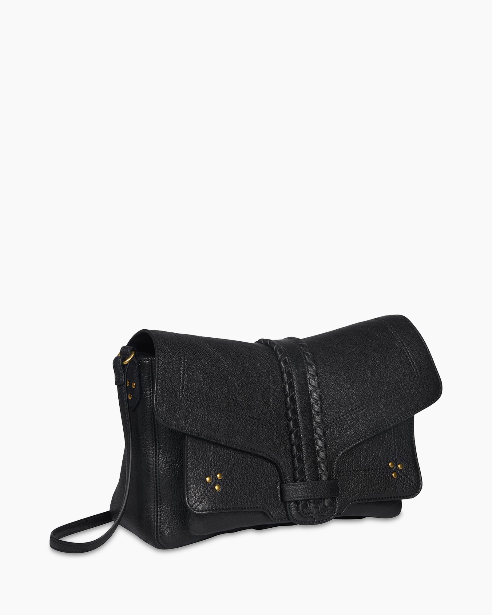handbag, shoulder bag, black, textured leather, strap detail