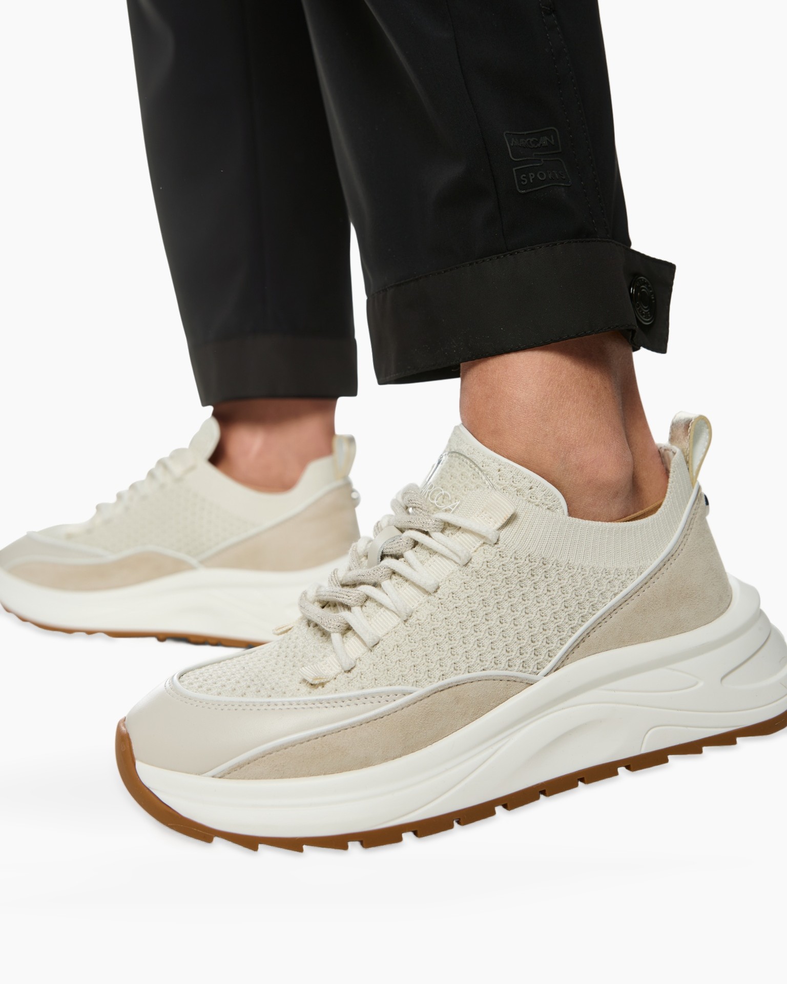 sneakers, mesh, cream, lace-up, chunky-sole