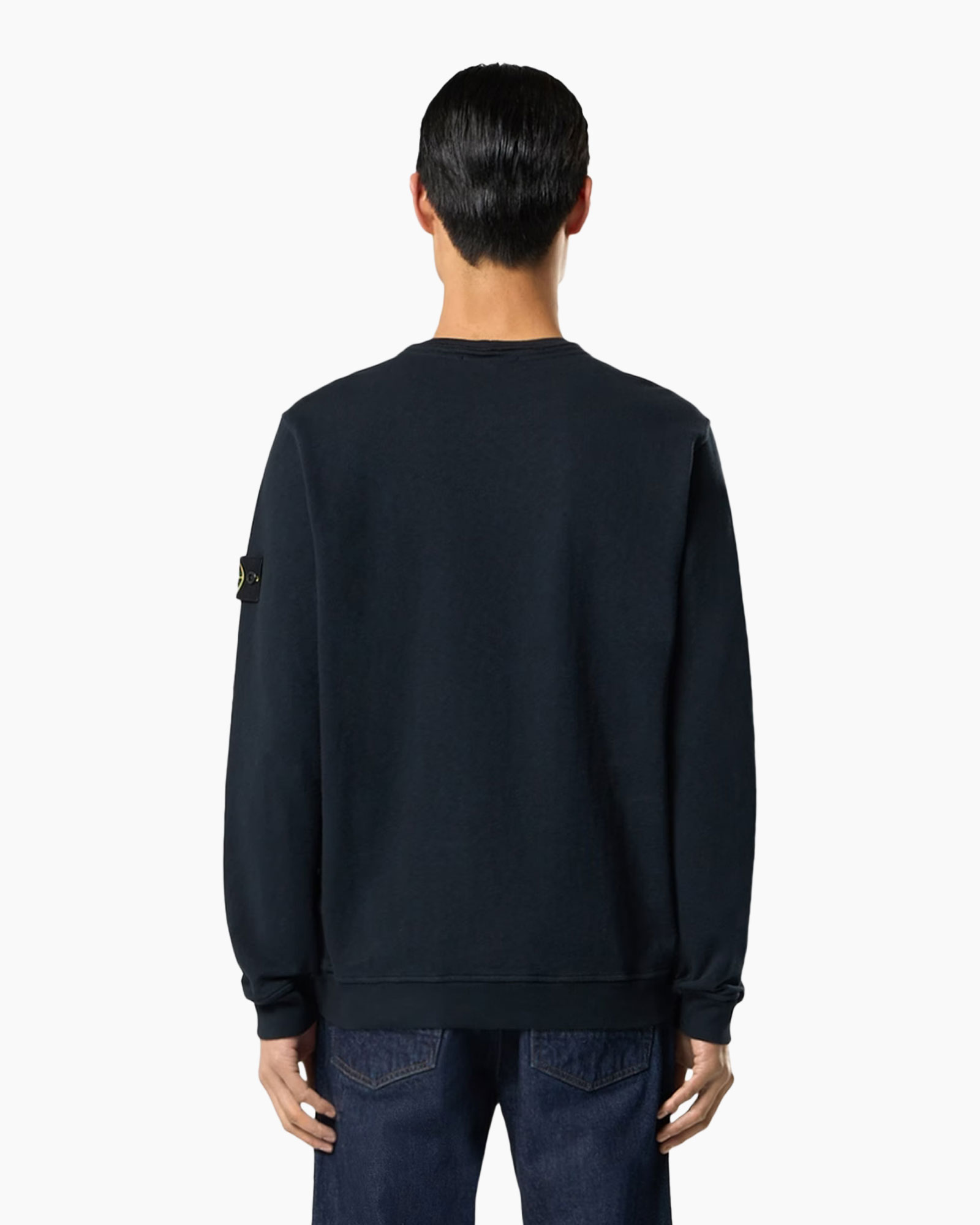 sweatshirt, crewneck, long-sleeve, navy, plain