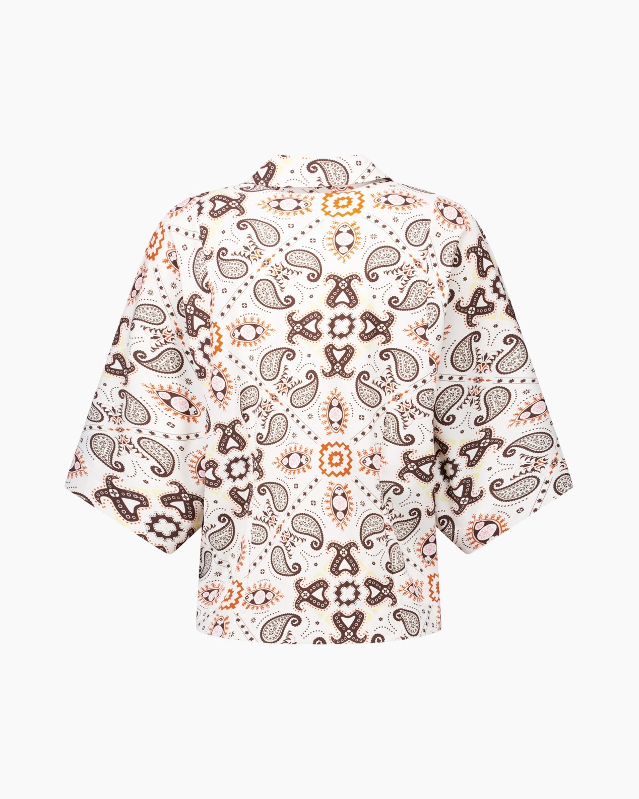 paisley, bandana, kimono, short-sleeve, shirt
