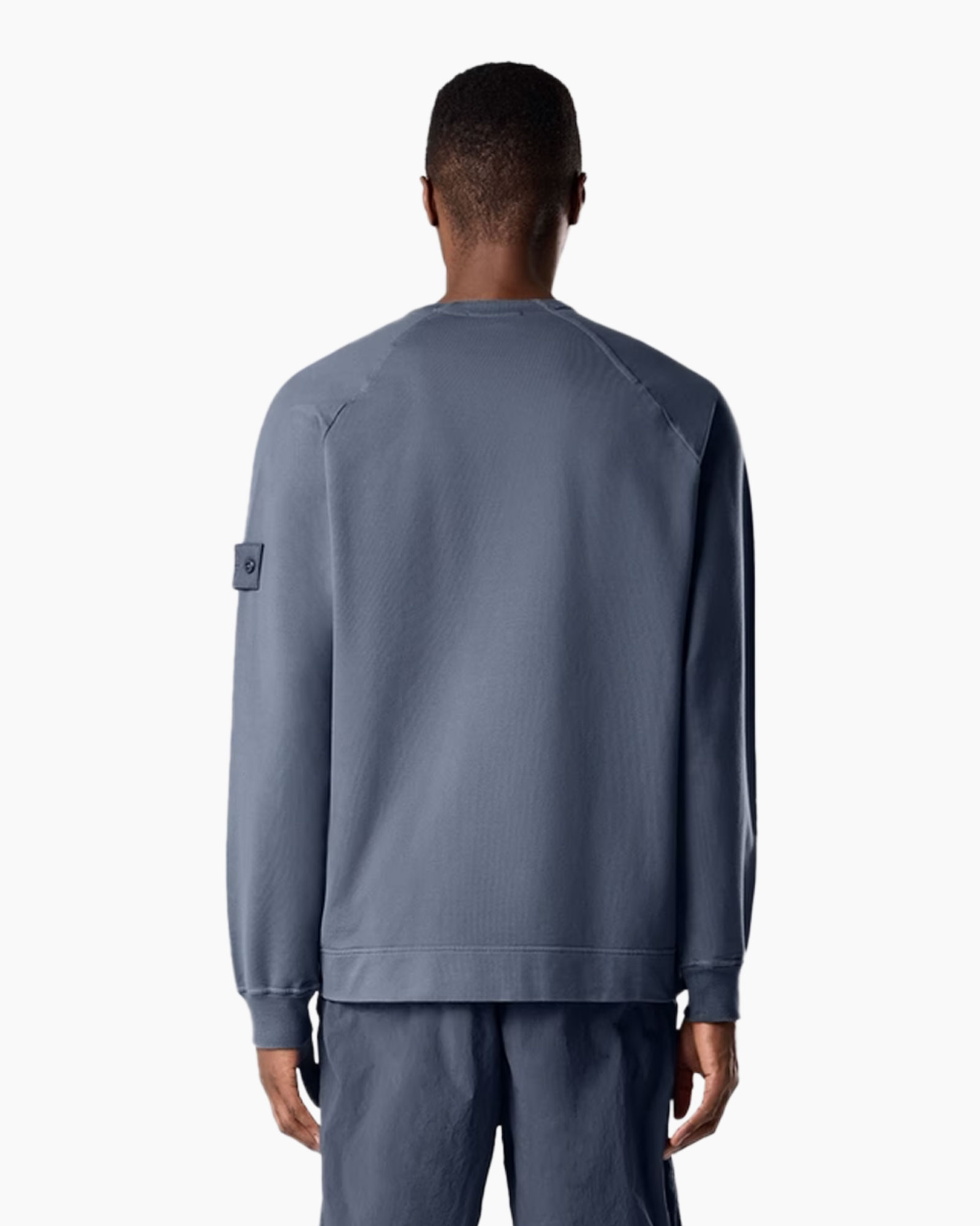 sweatshirt, long-sleeve, crewneck, solid, blue-gray
