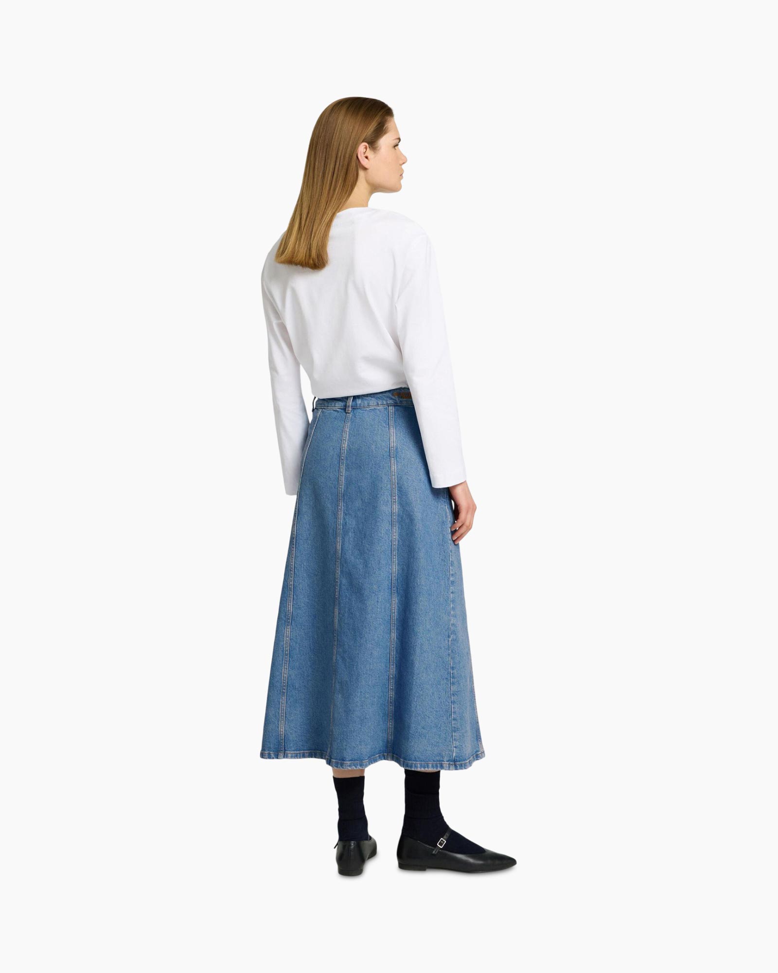 Rok Evelyn Mw Midi Skirt Jeans