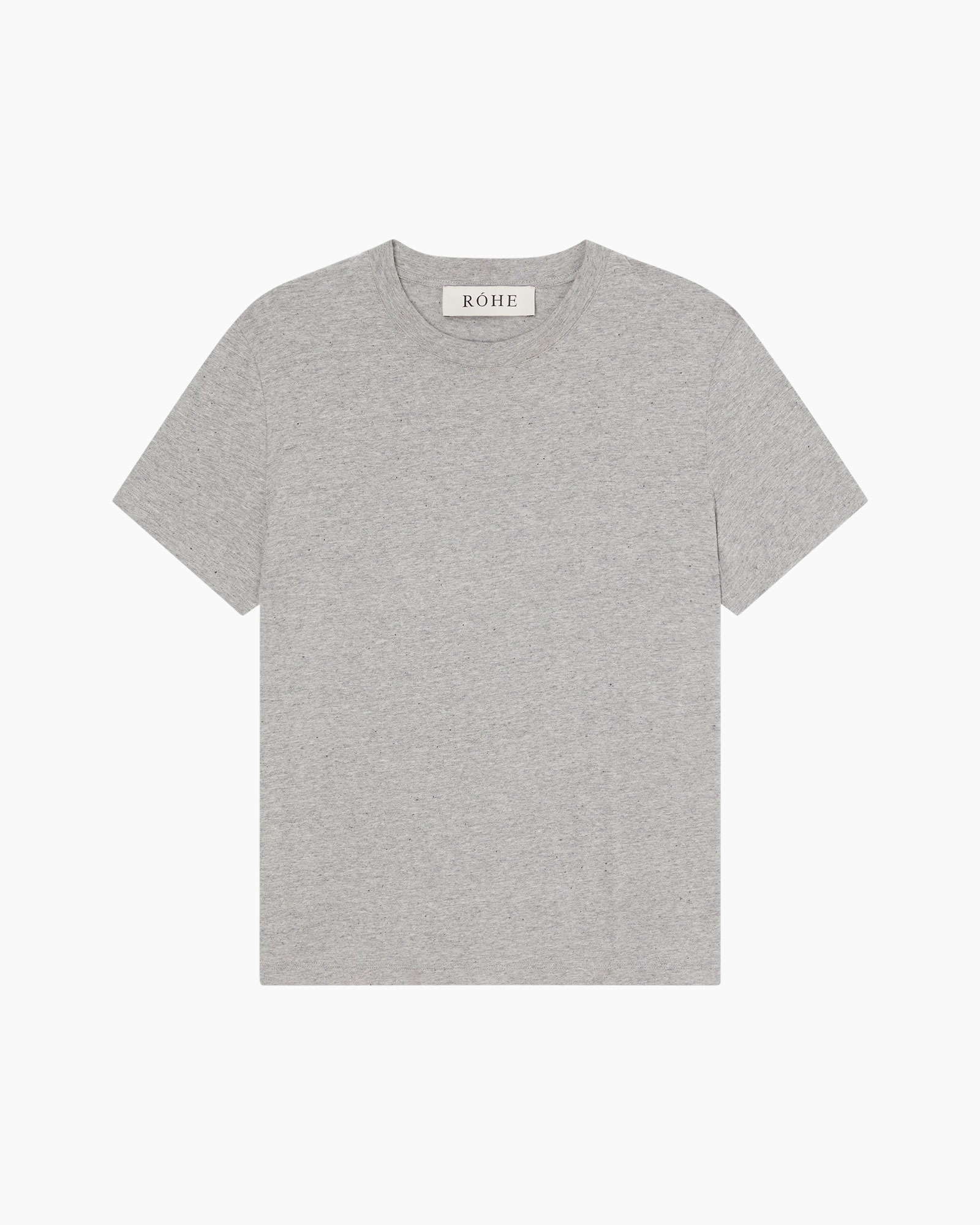 t-shirt, gray, crew neck, short sleeve, cotton blend