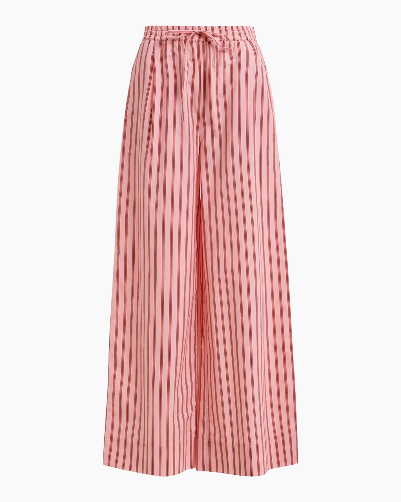 pants, wide-leg, striped, pink, drawstring