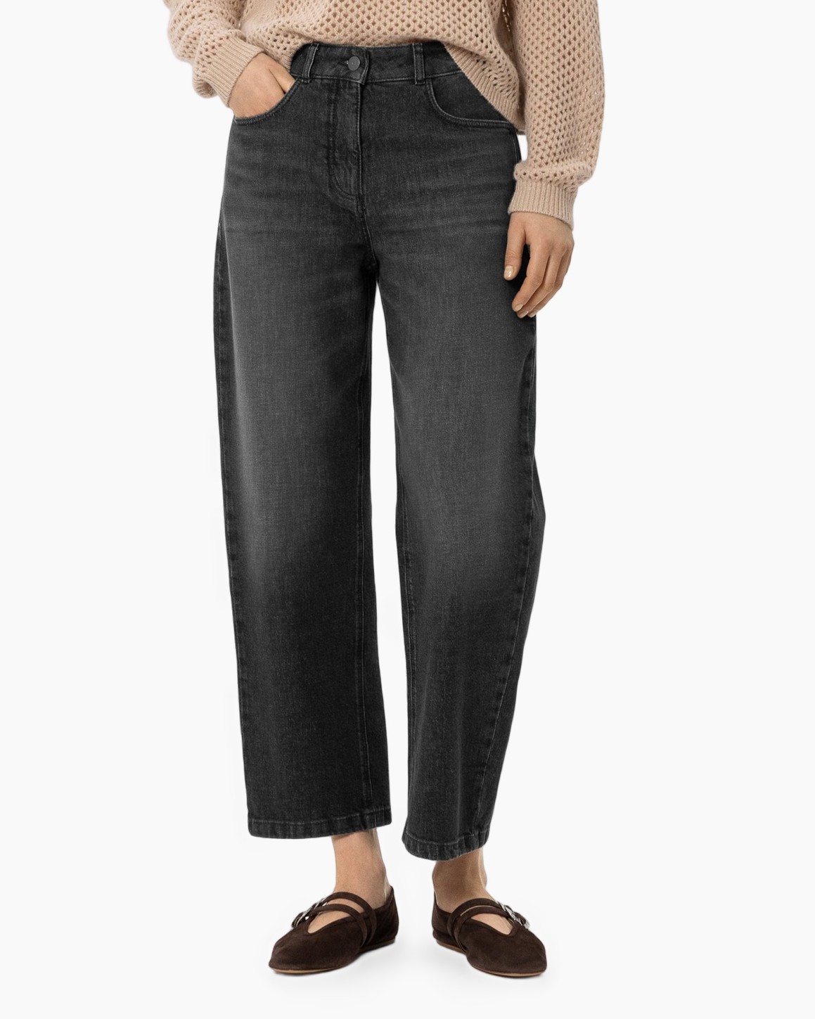jeans, wide-leg, black, denim, pants