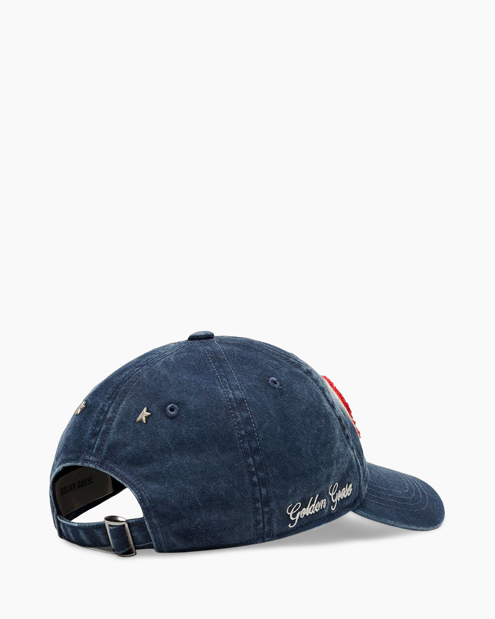 baseball cap, denim, blue, embroidery, adjustable strap