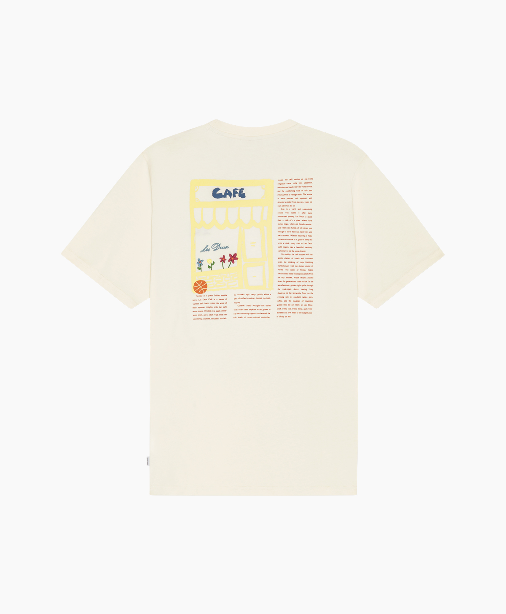 tshirt, cream, short-sleeve, crew-neck, small-logo