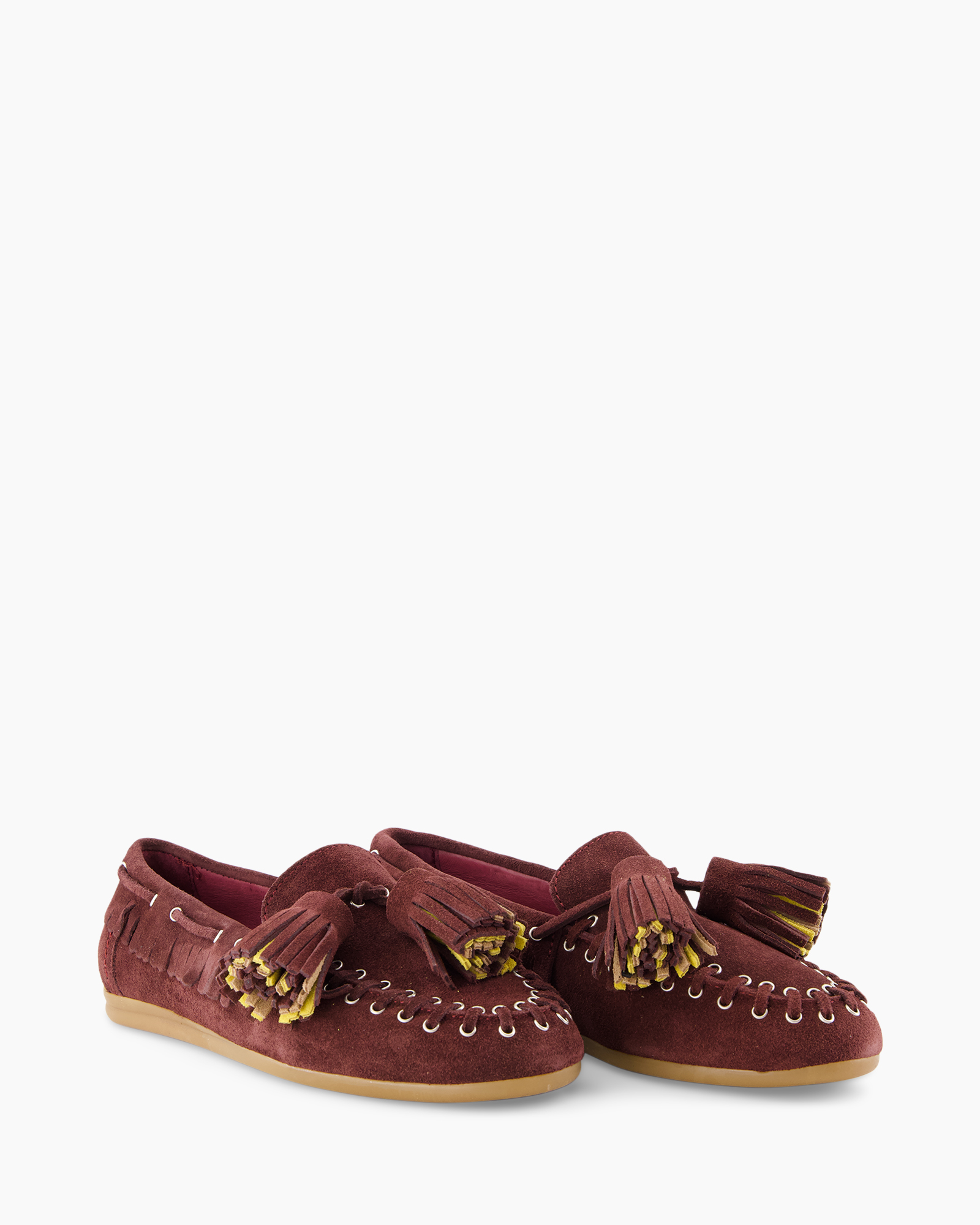 moccasins, slippers, suede, tassels, brown