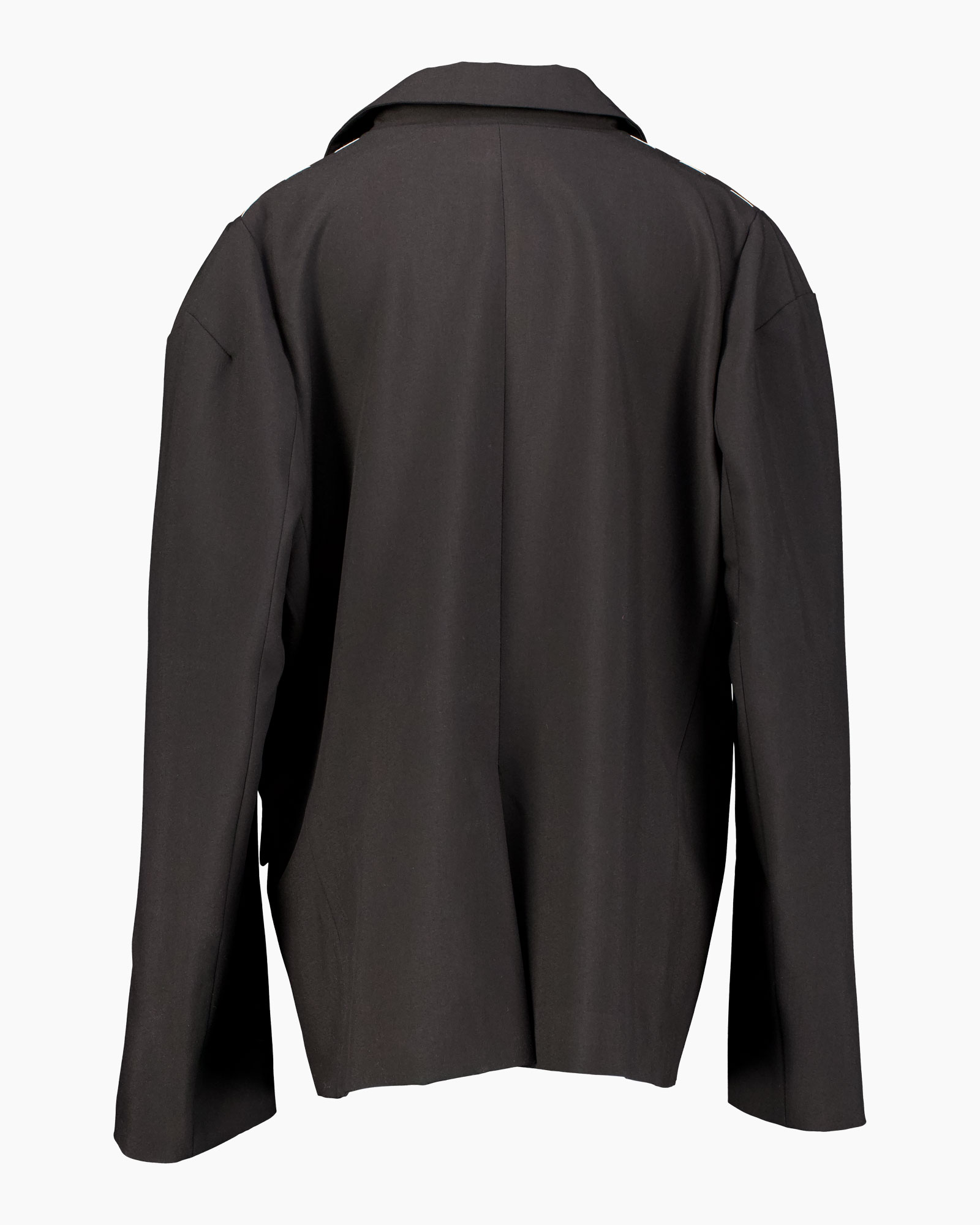 jacket, blazer, black, long-sleeve, collar