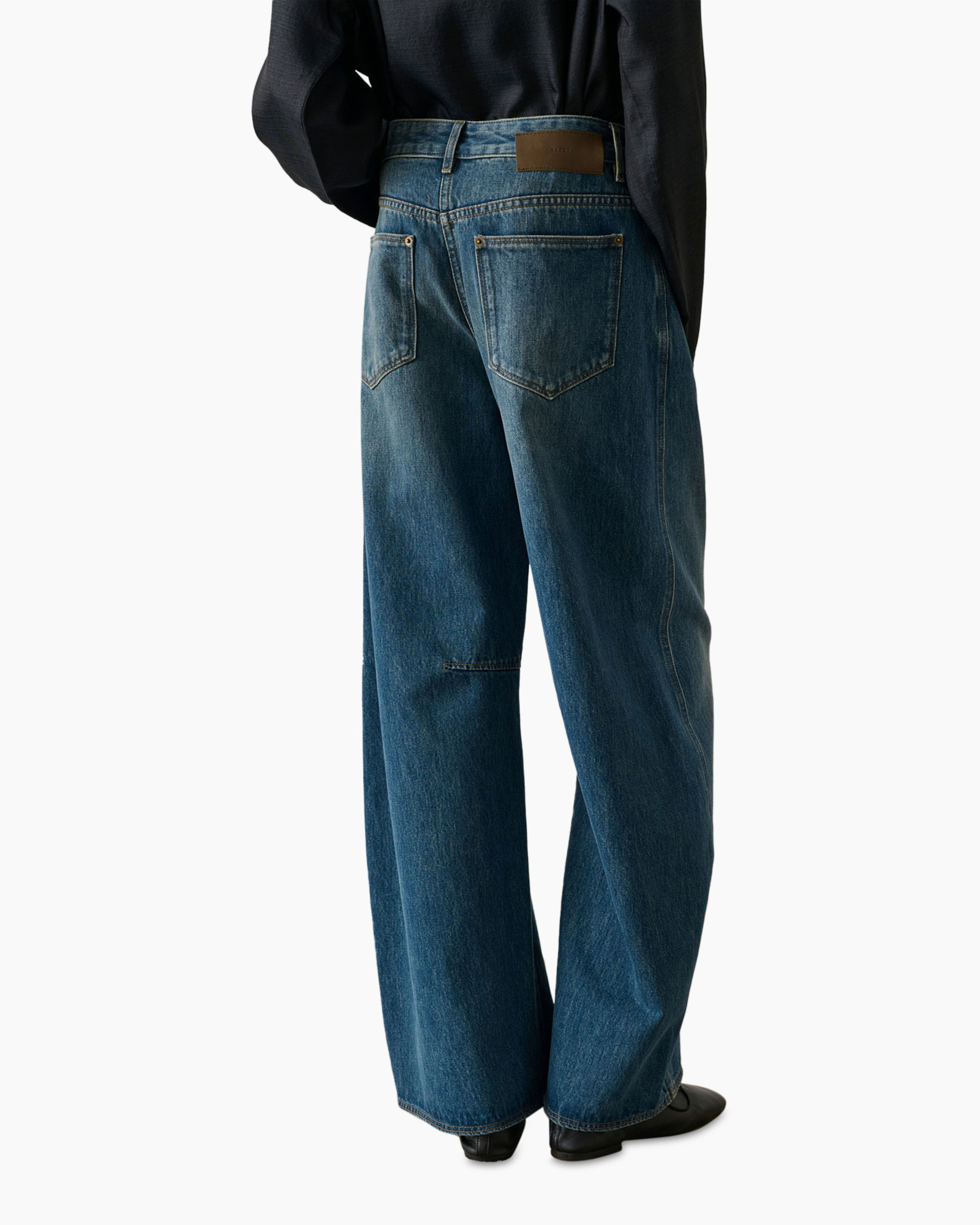 jeans, wide-leg, denim, blue, pants