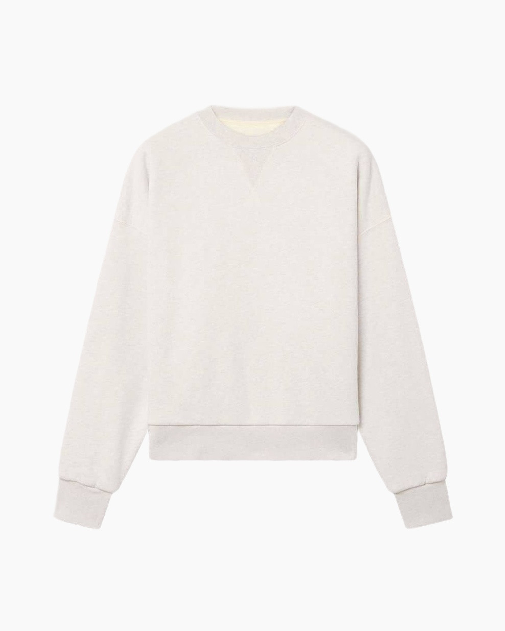sweatshirt, crewneck, long_sleeve, beige, plain