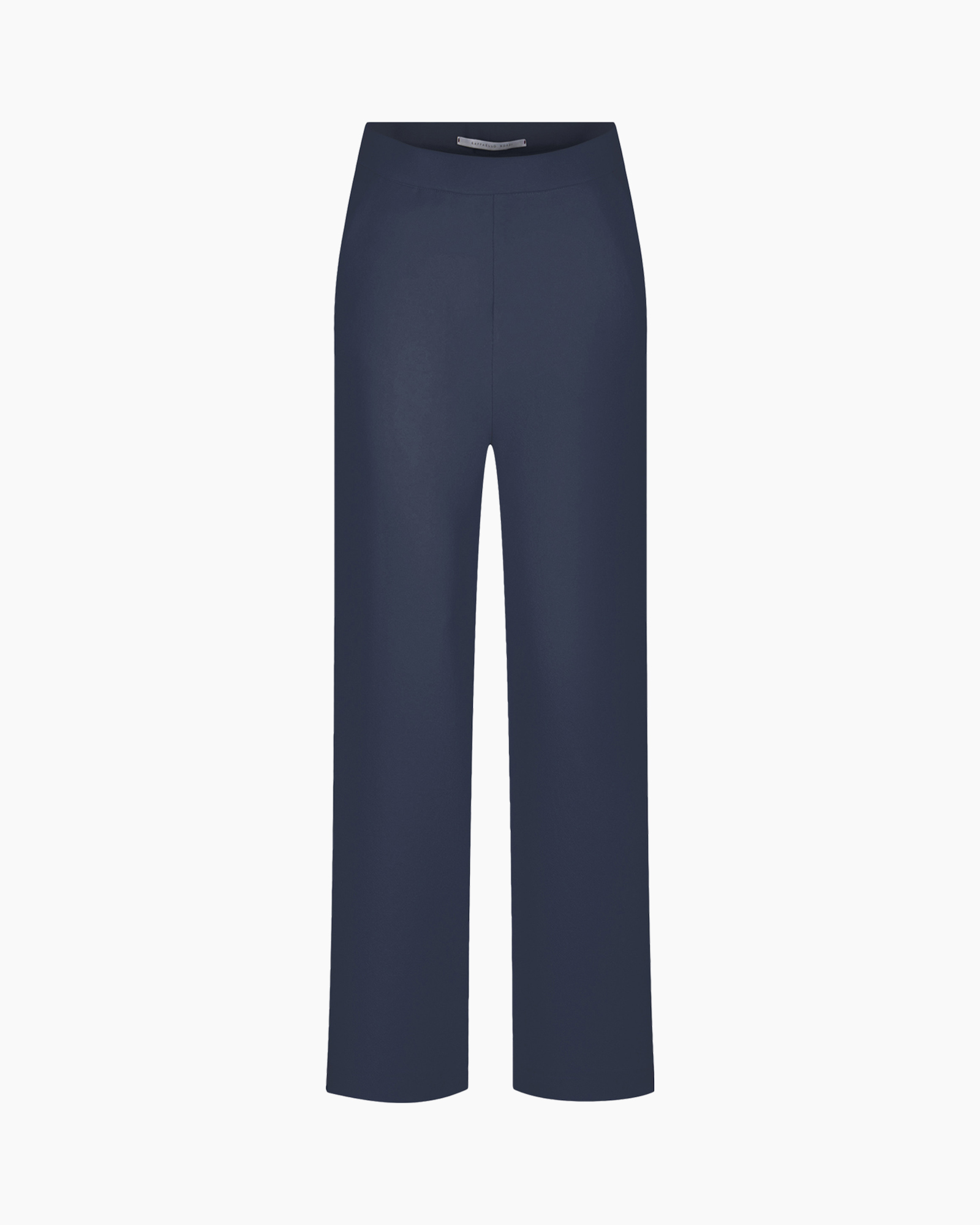 trousers, wide-leg, navy, high-waist, solid