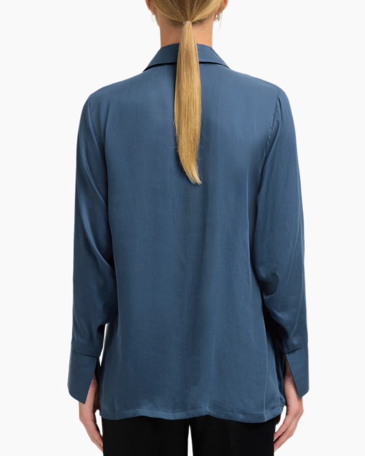 Top Jolly Ls Wrap Blauw