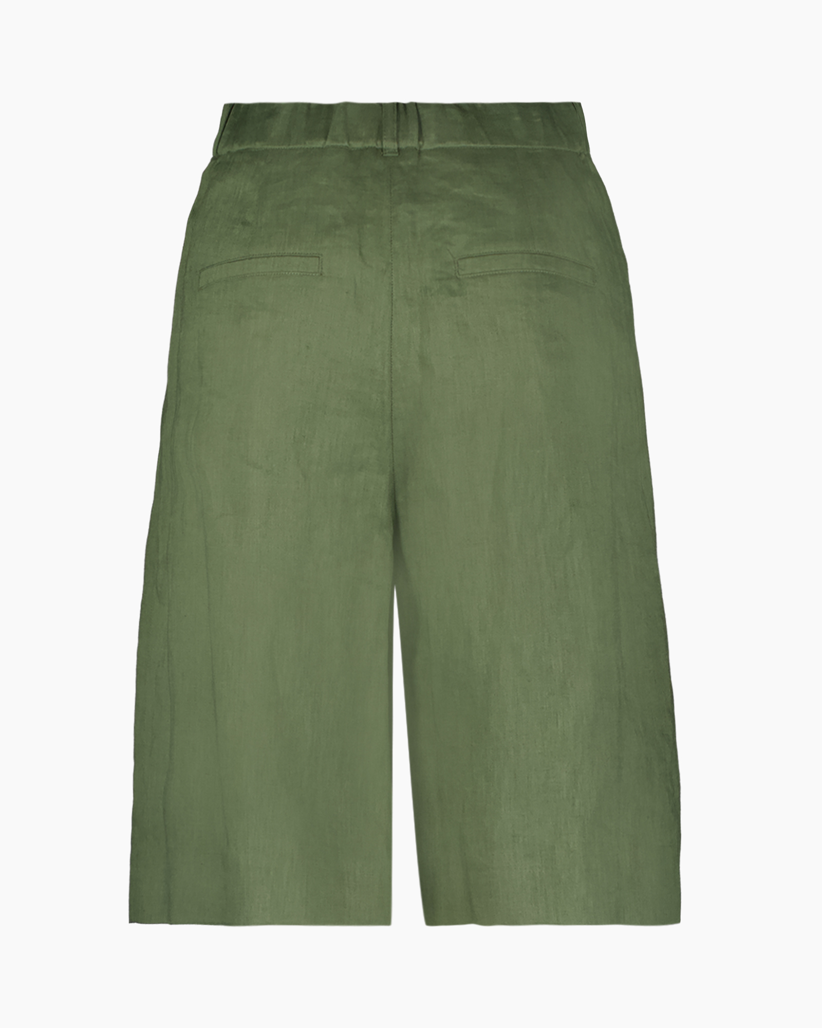shorts, wide-leg, linen, green, high-waist