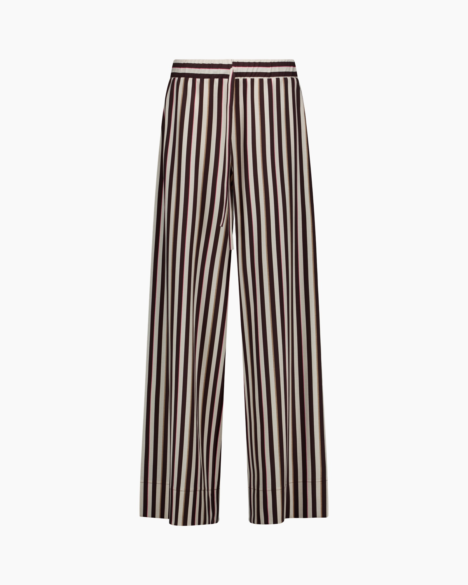 pants, striped, wide-leg, drawstring, linen?, -