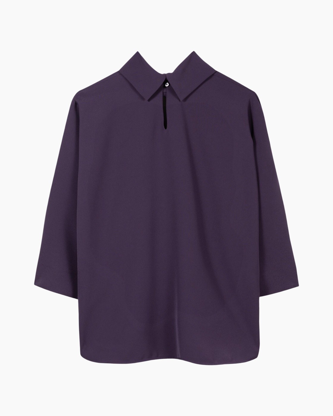 blouse, purple, collar, long-sleeve, panelled?