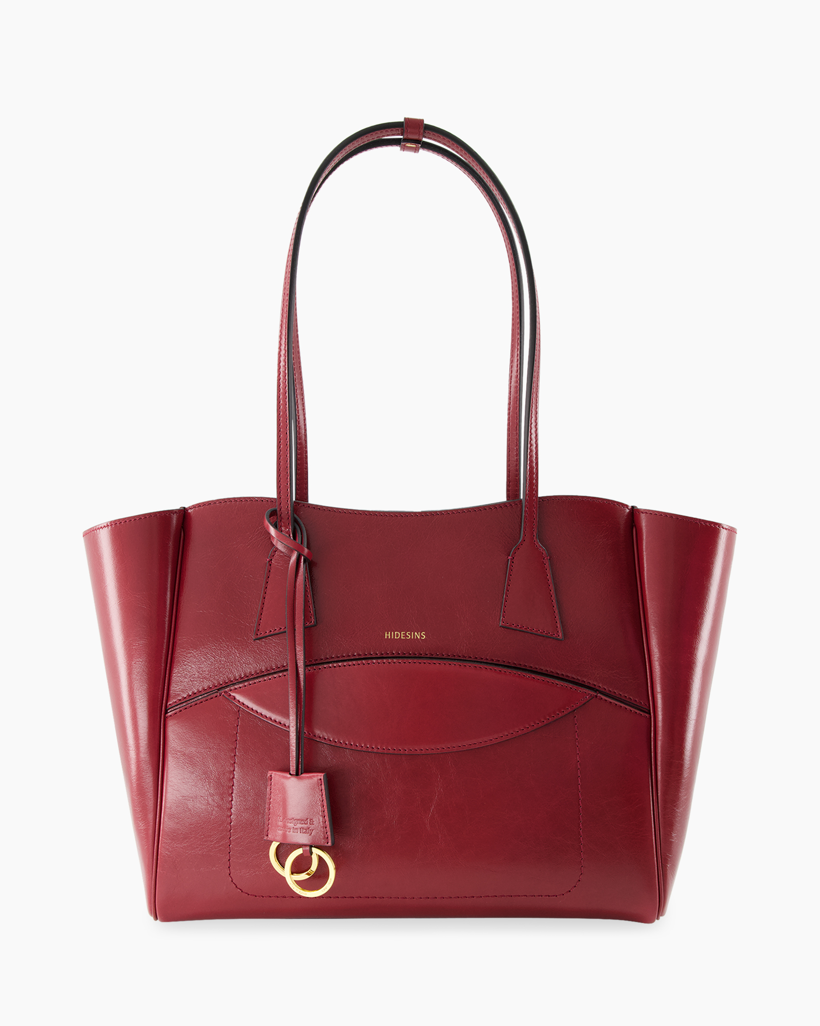 handbag, tote, red, leather, gold hardware