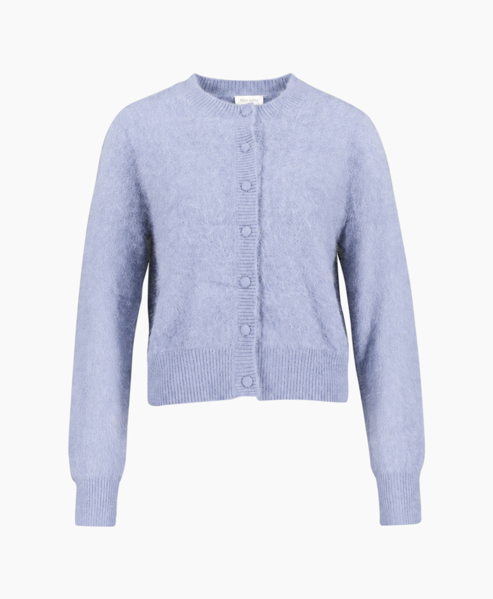 Vest Covered Buttons 30 Cashmere midden blauw