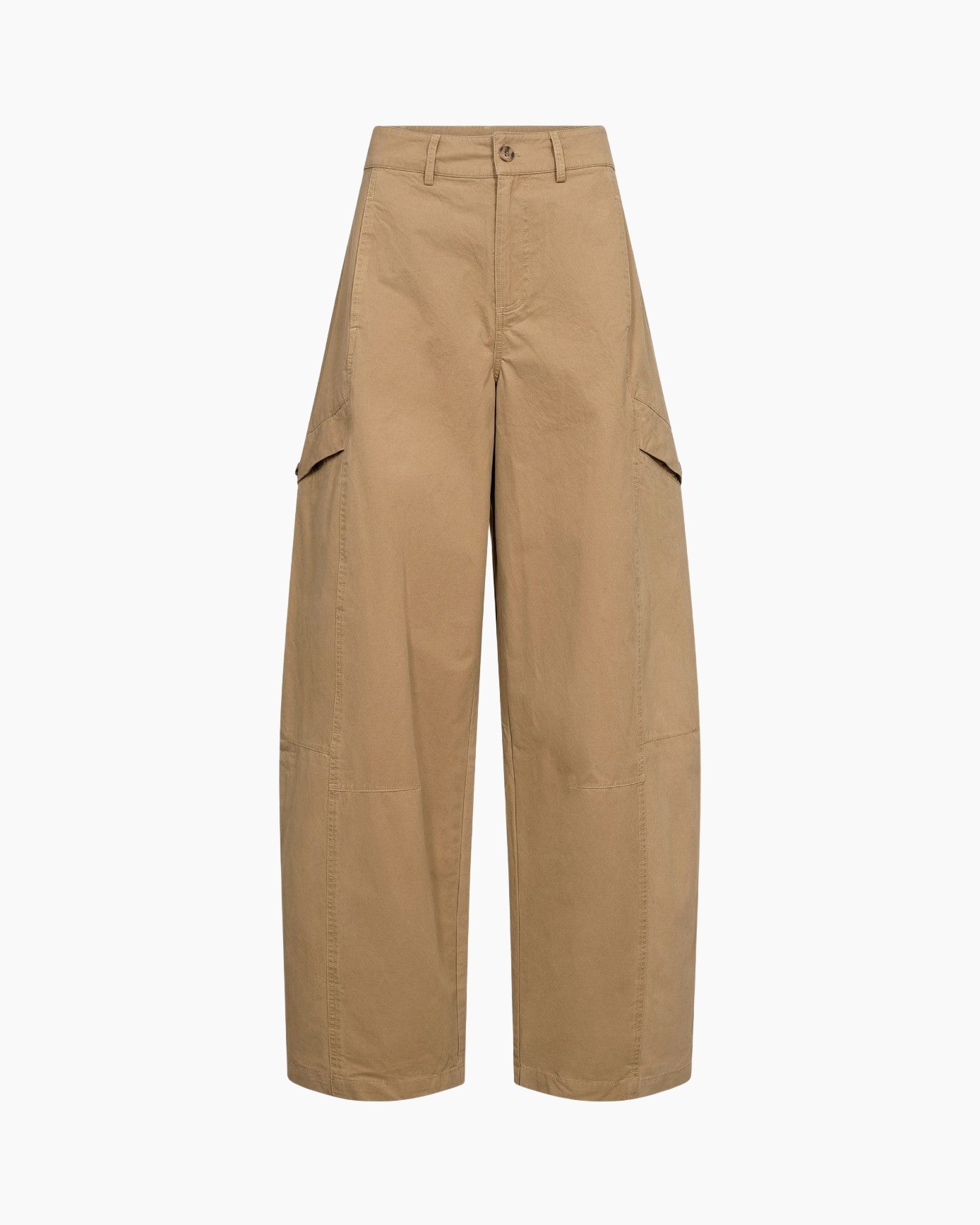 trousers, cargo pants, wide-leg, khaki, pockets