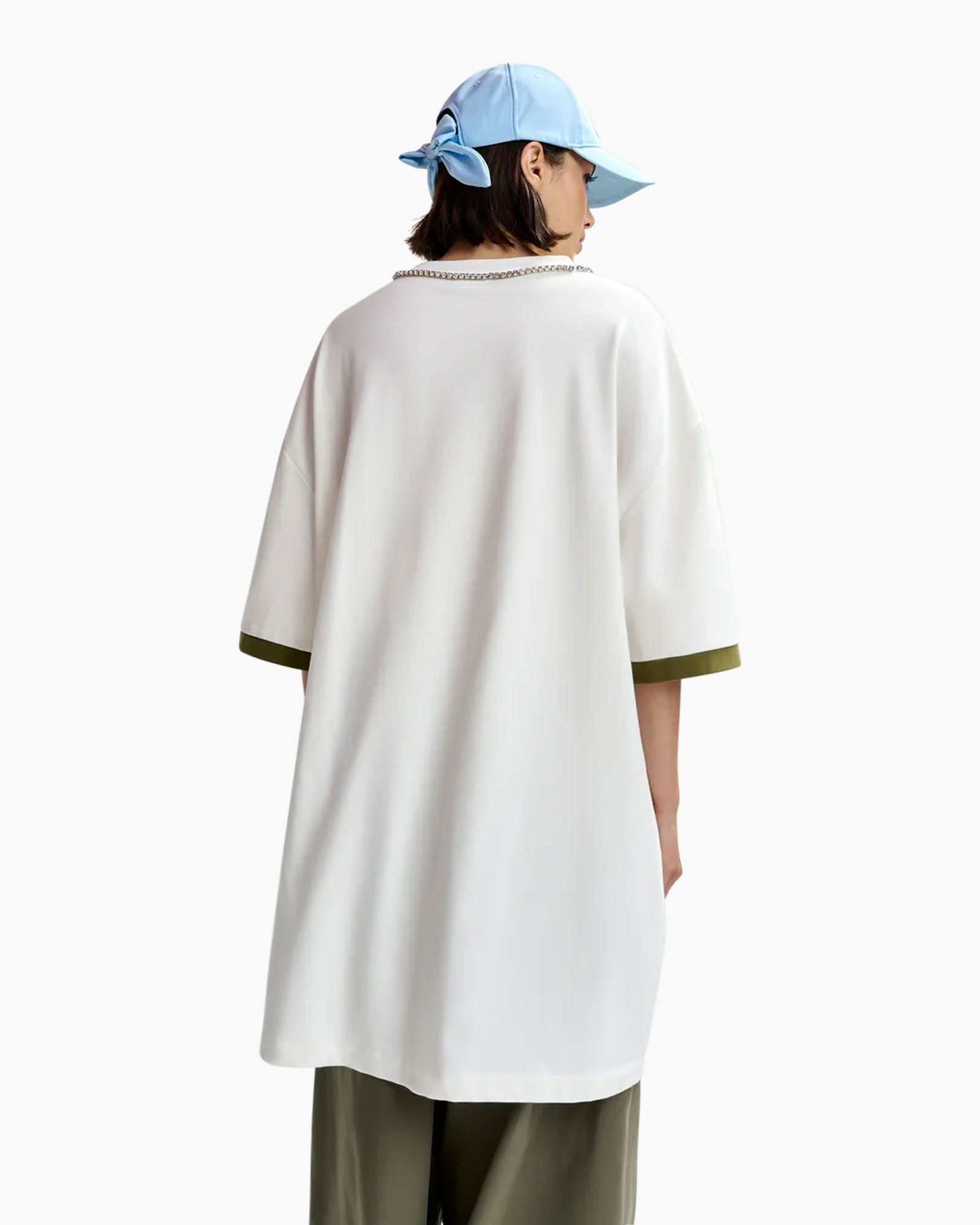 t-shirt, graphic,  oversized, numbers 19 99, olive green