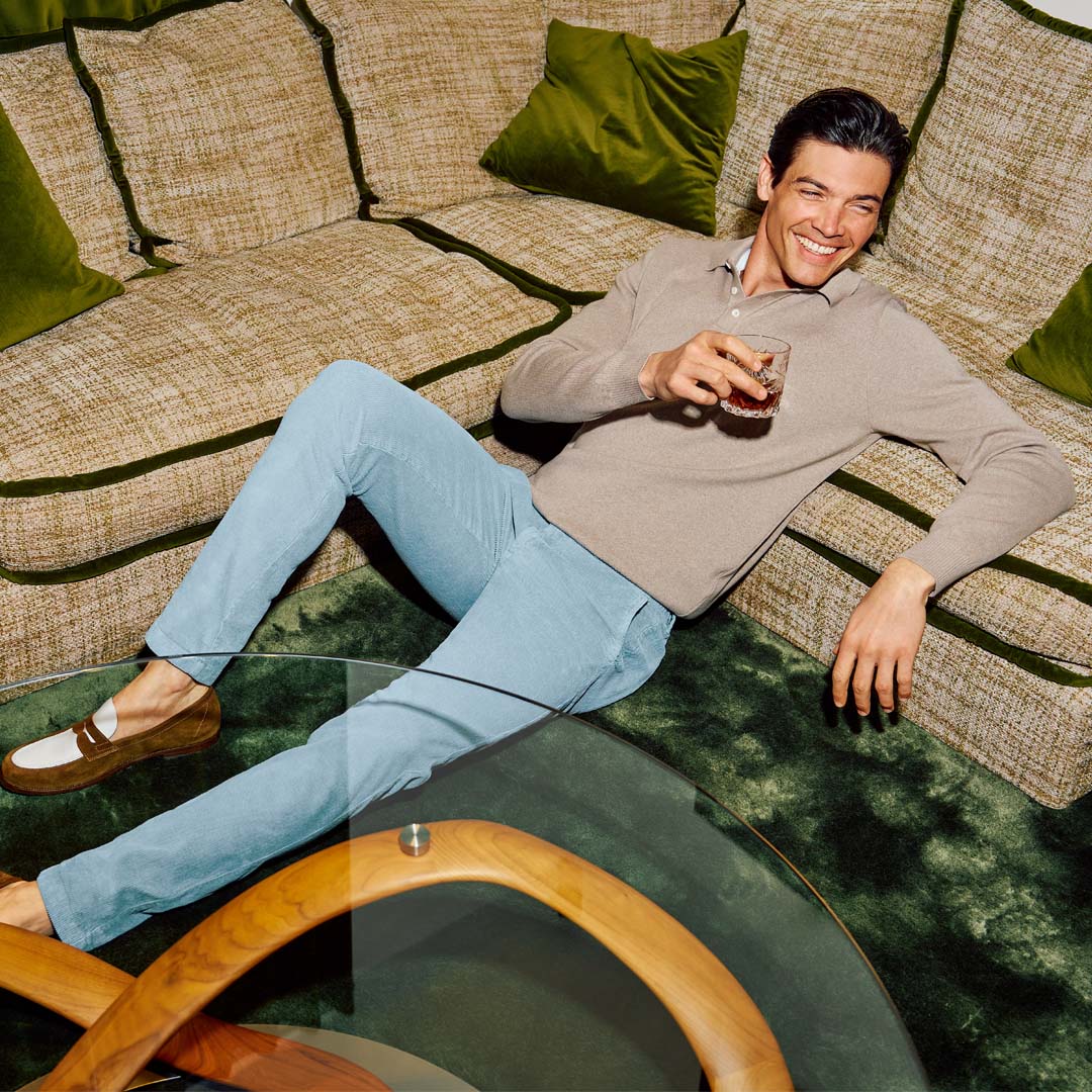 Person, Sitting, Pants, Jeans, Man