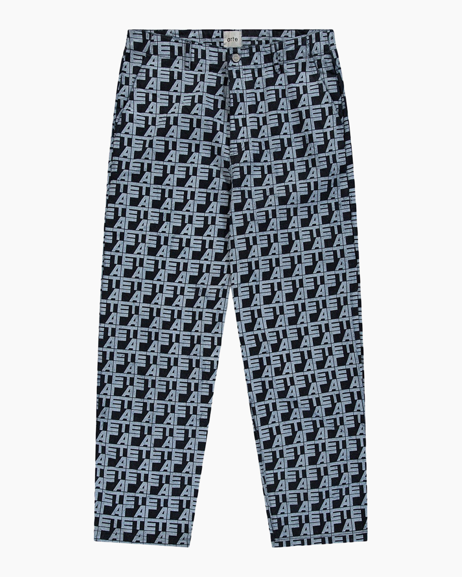 pants, patterned, allover print, slim fit, drawstring