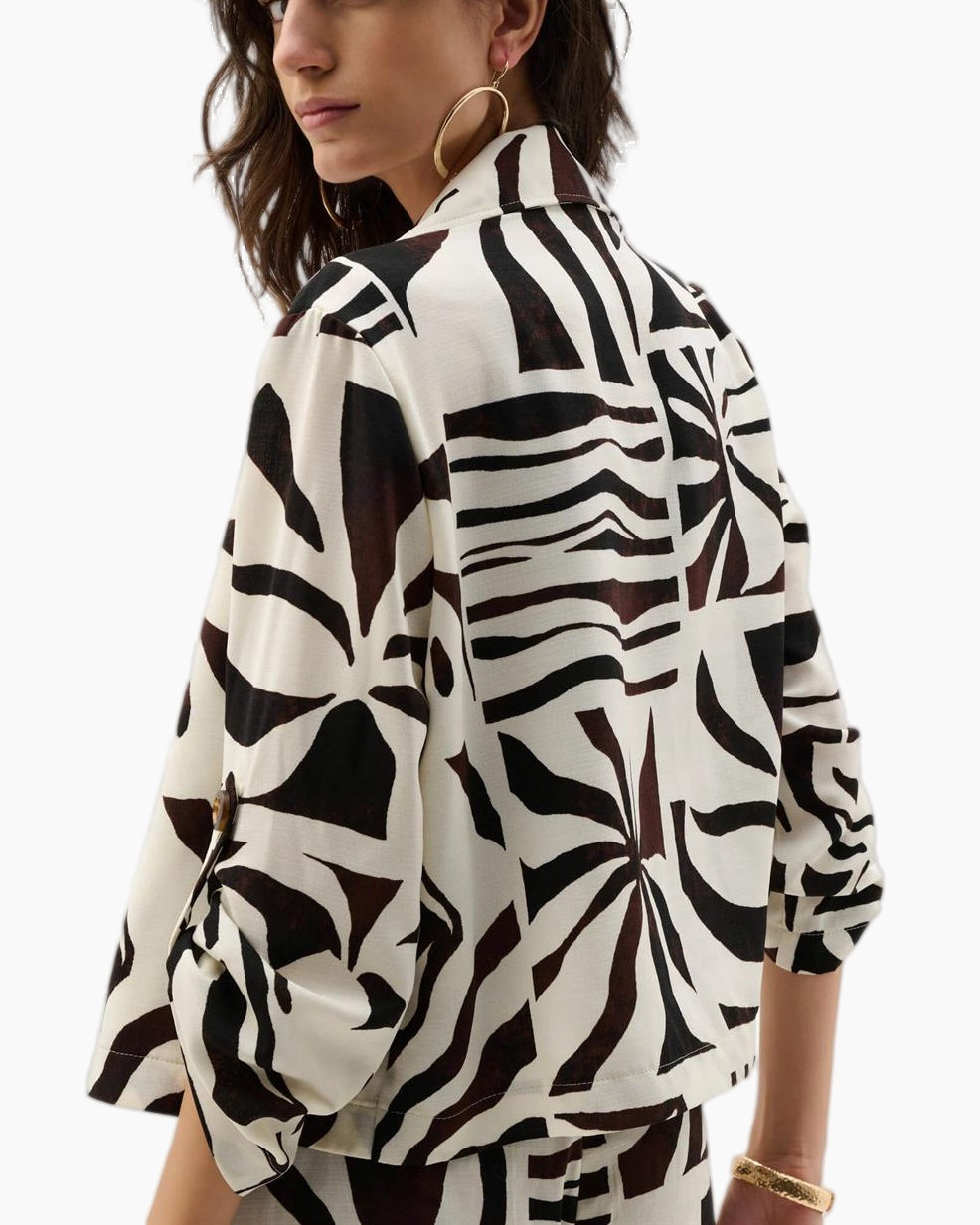 jacket, blouse, kimono, monochrome, abstract pattern