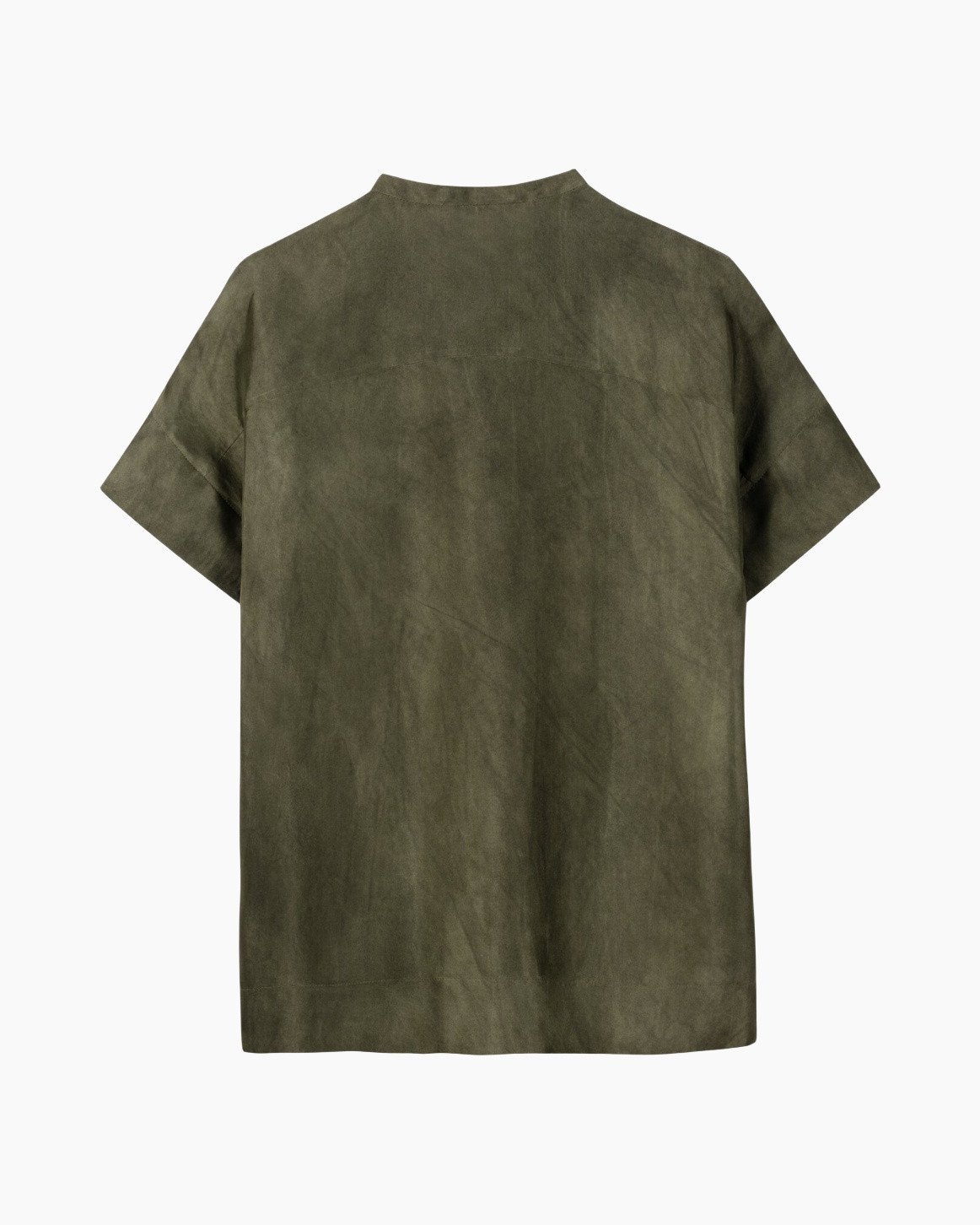 t-shirt, short-sleeve, olive, linen, solid