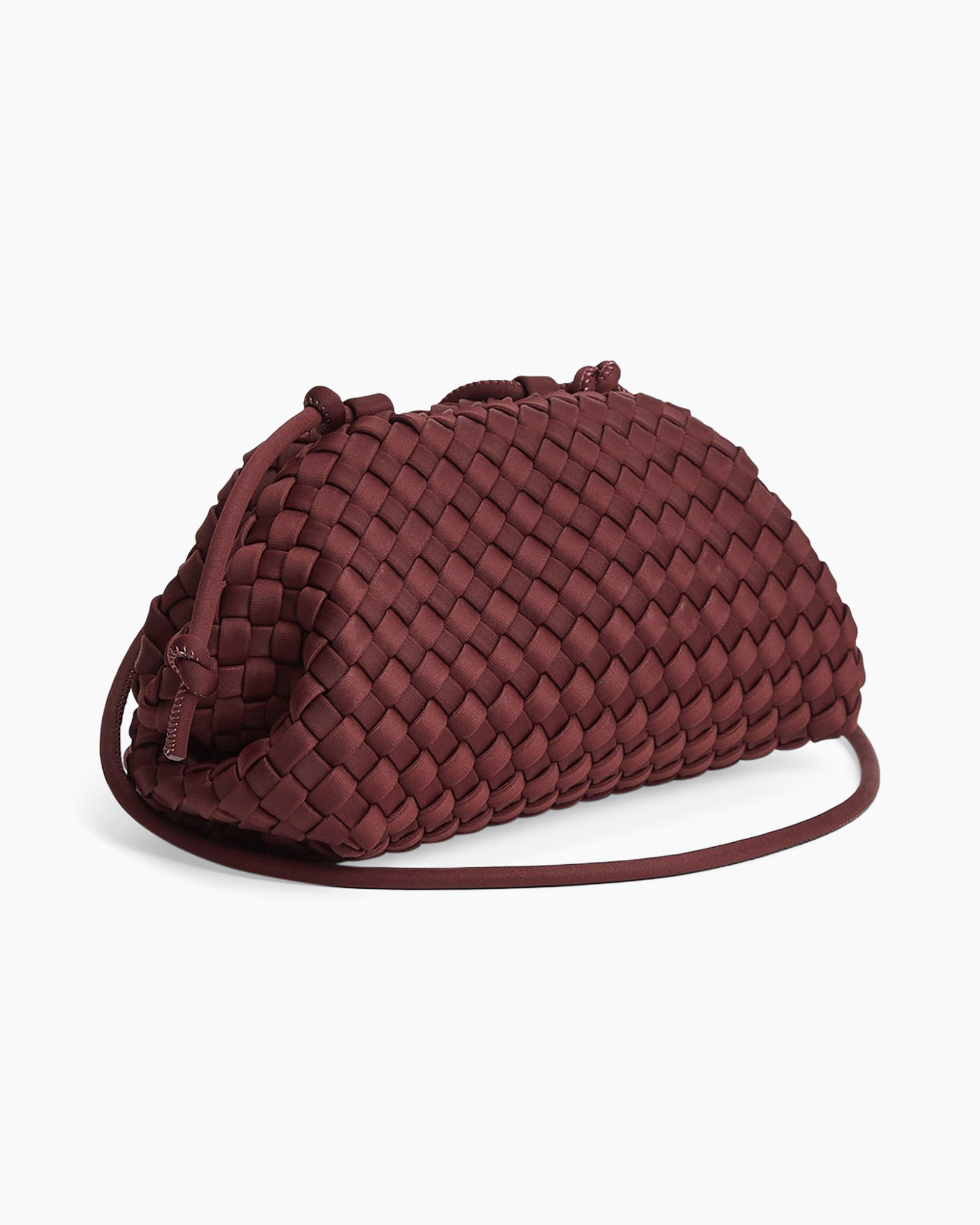 clutch, handbag, woven, maroon, bag