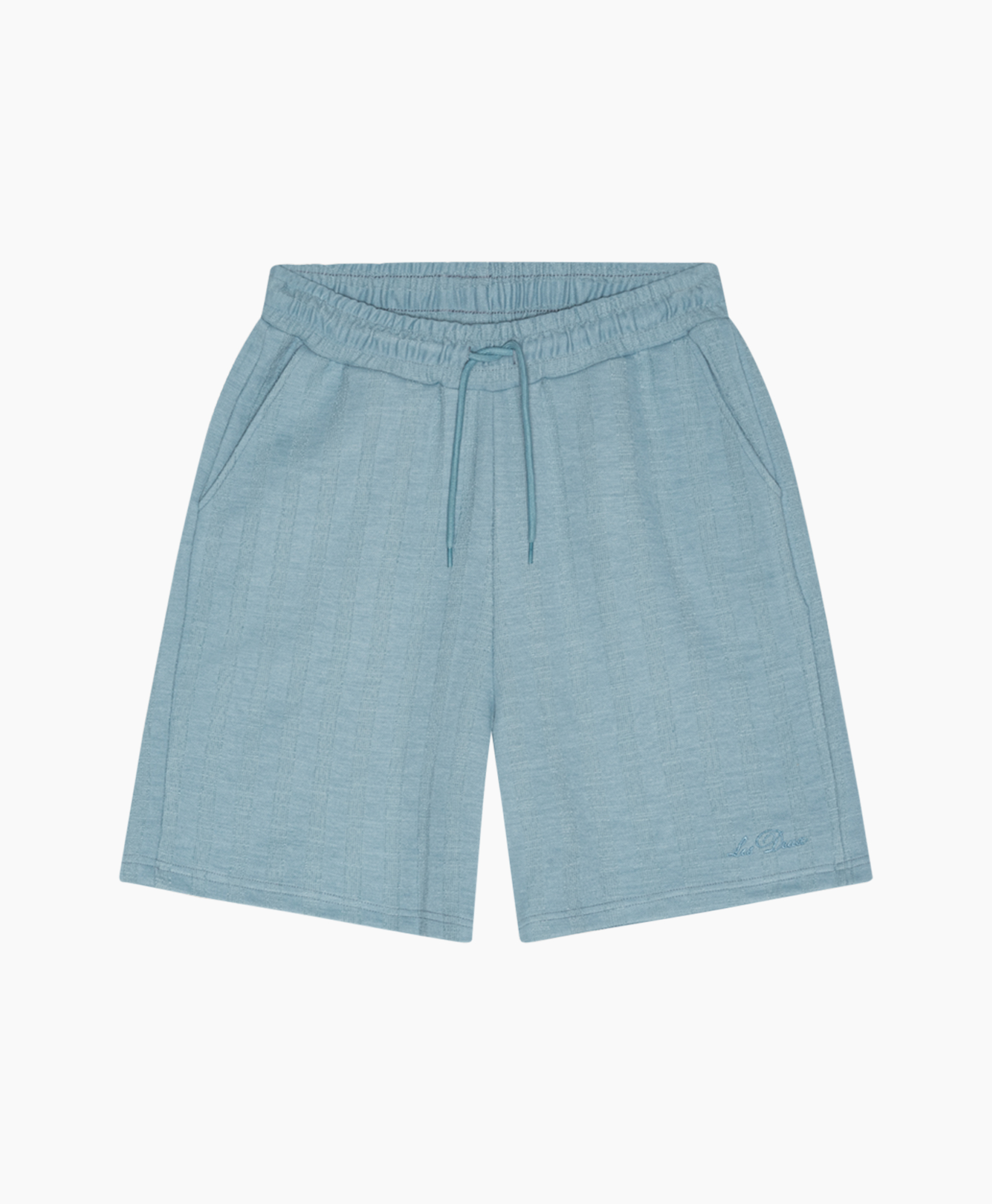 shorts, drawstring, linen, light-blue, pockets