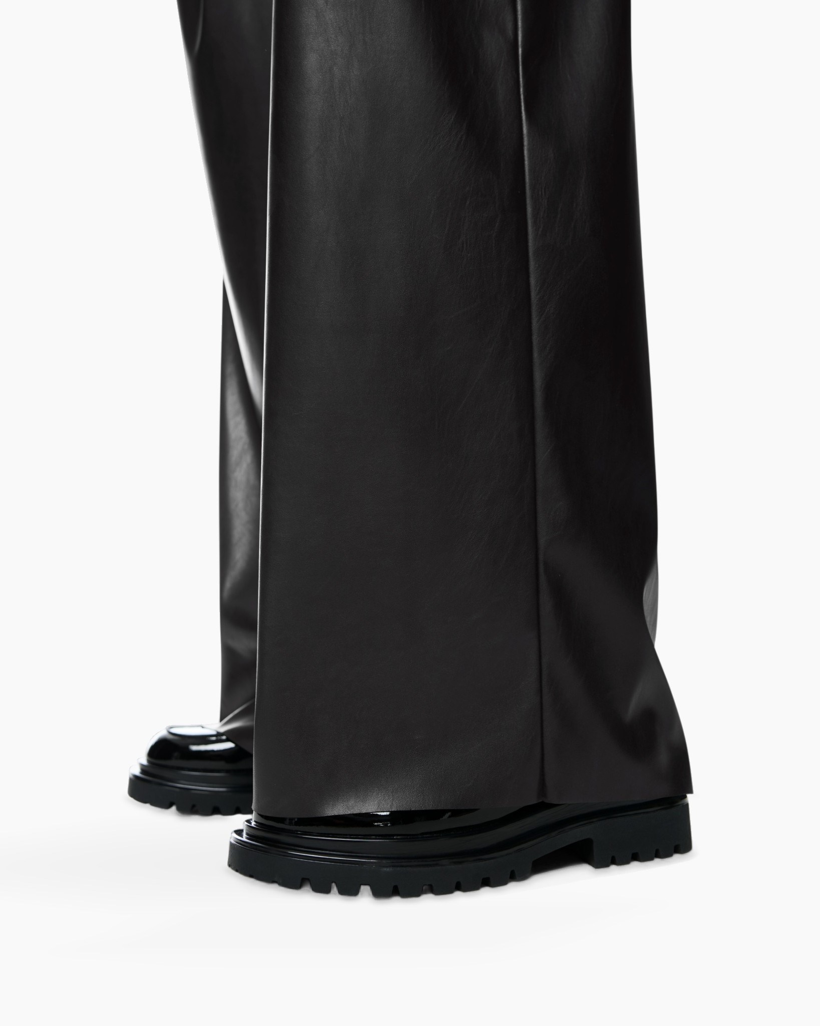 black, boots, leather, pants, platforms