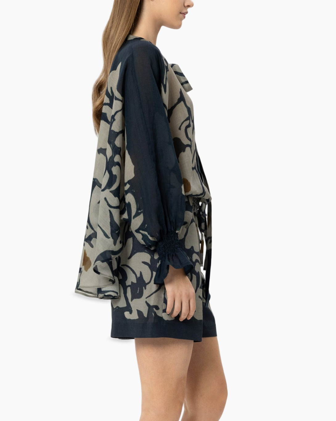 kimono, dress, camouflage, abstract, long-sleeve