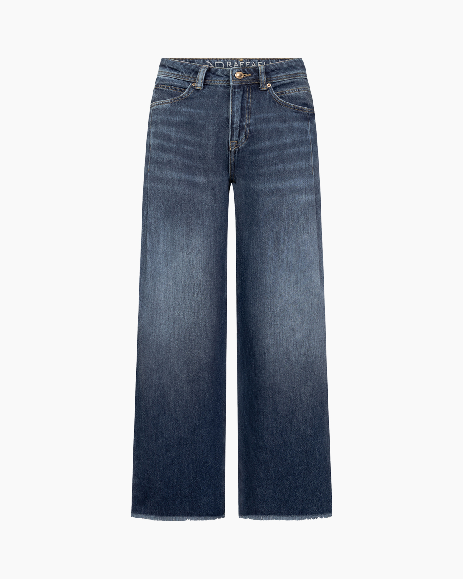 jeans, wide-leg, denim, mid-blue, distressed