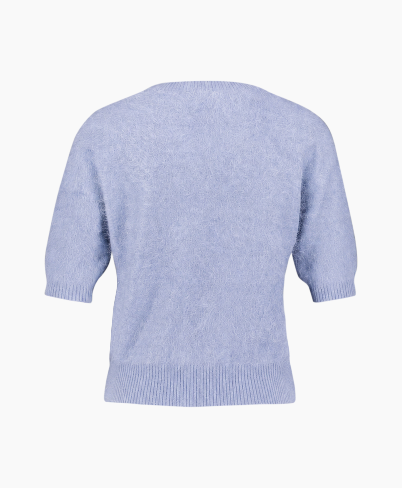 sweater, knit, lavender, short-sleeve, plain