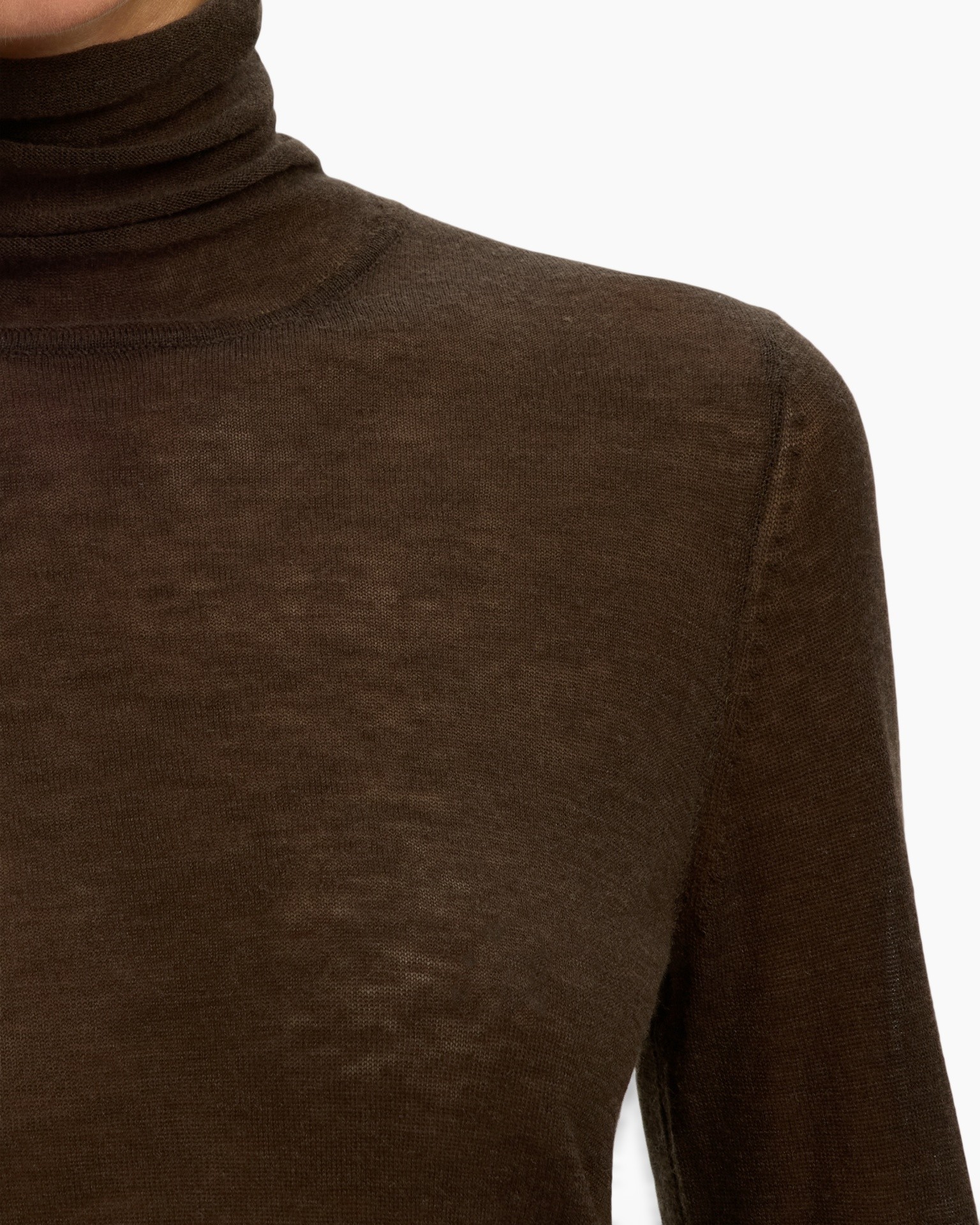 turtleneck, knit, brown, long sleeve, top