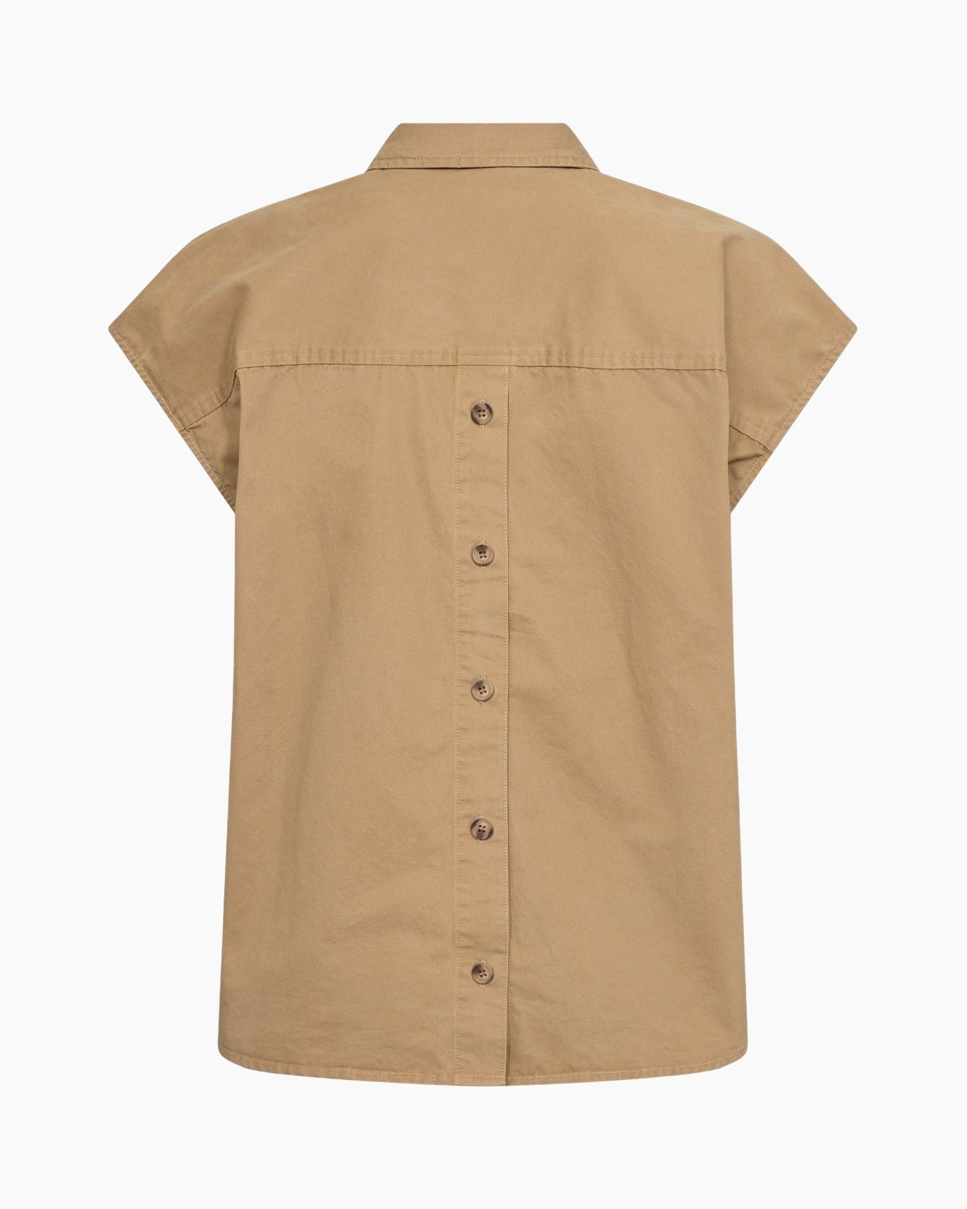 shirt, short-sleeve, button-down, khaki, pocket