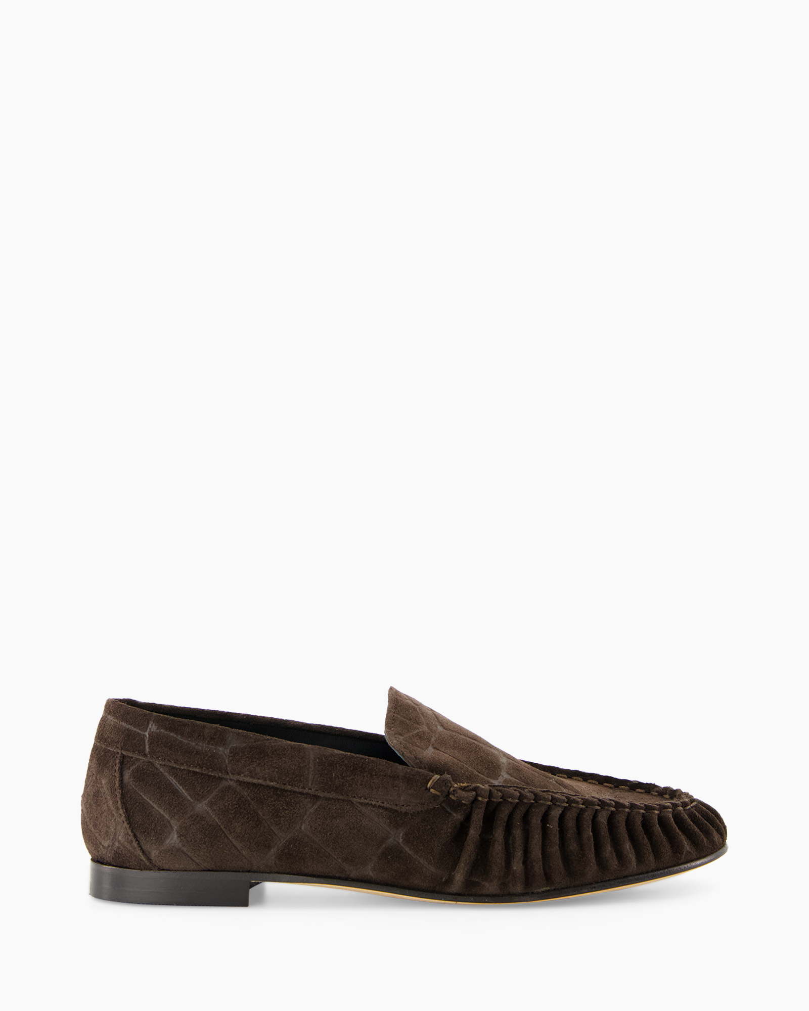 loafers, driving moccasin, brown, suede, slip-on