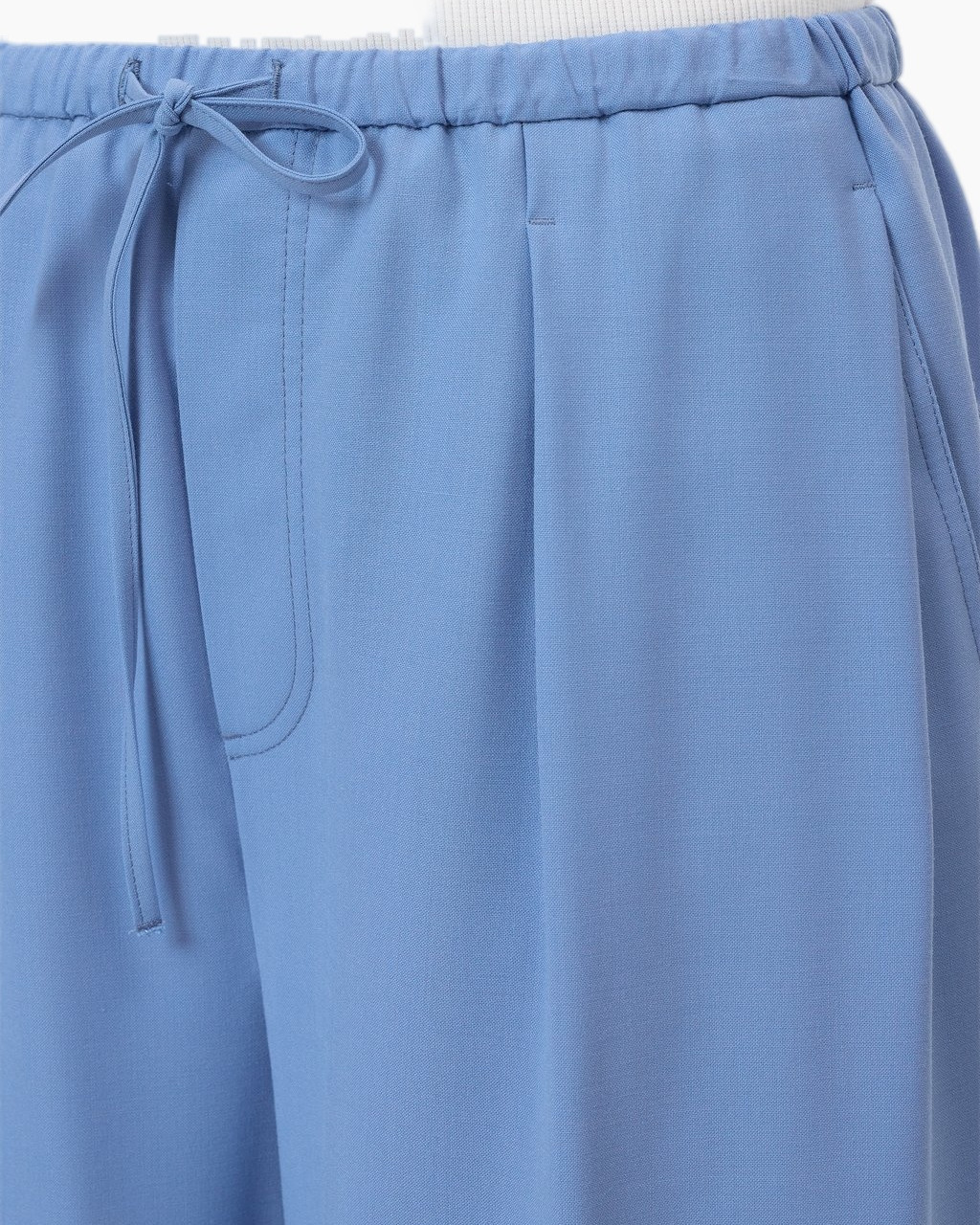 drawstring, elastic waistband, blue, pants, soft fabric