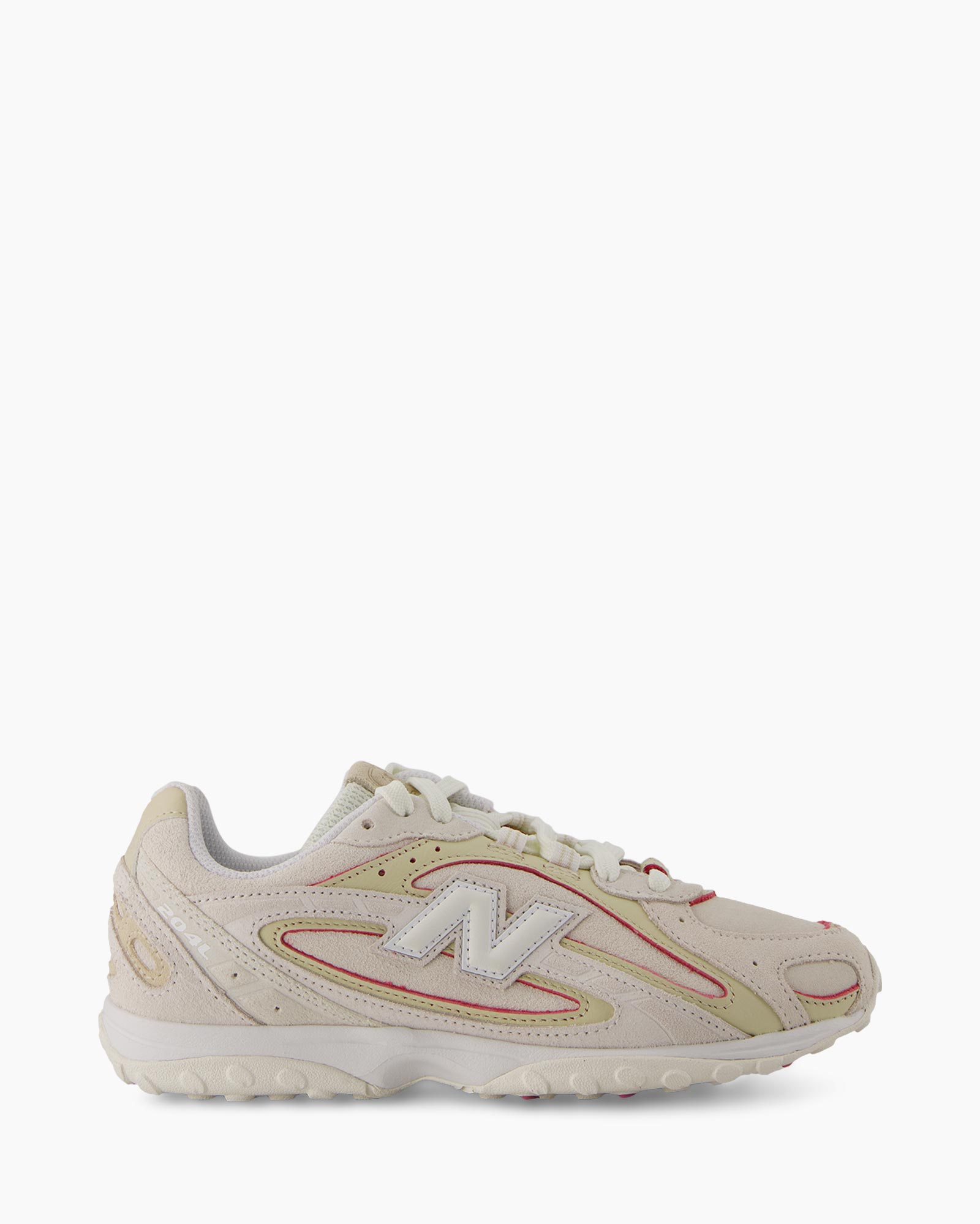 sneaker, athletic shoe, beige, leather, panelled