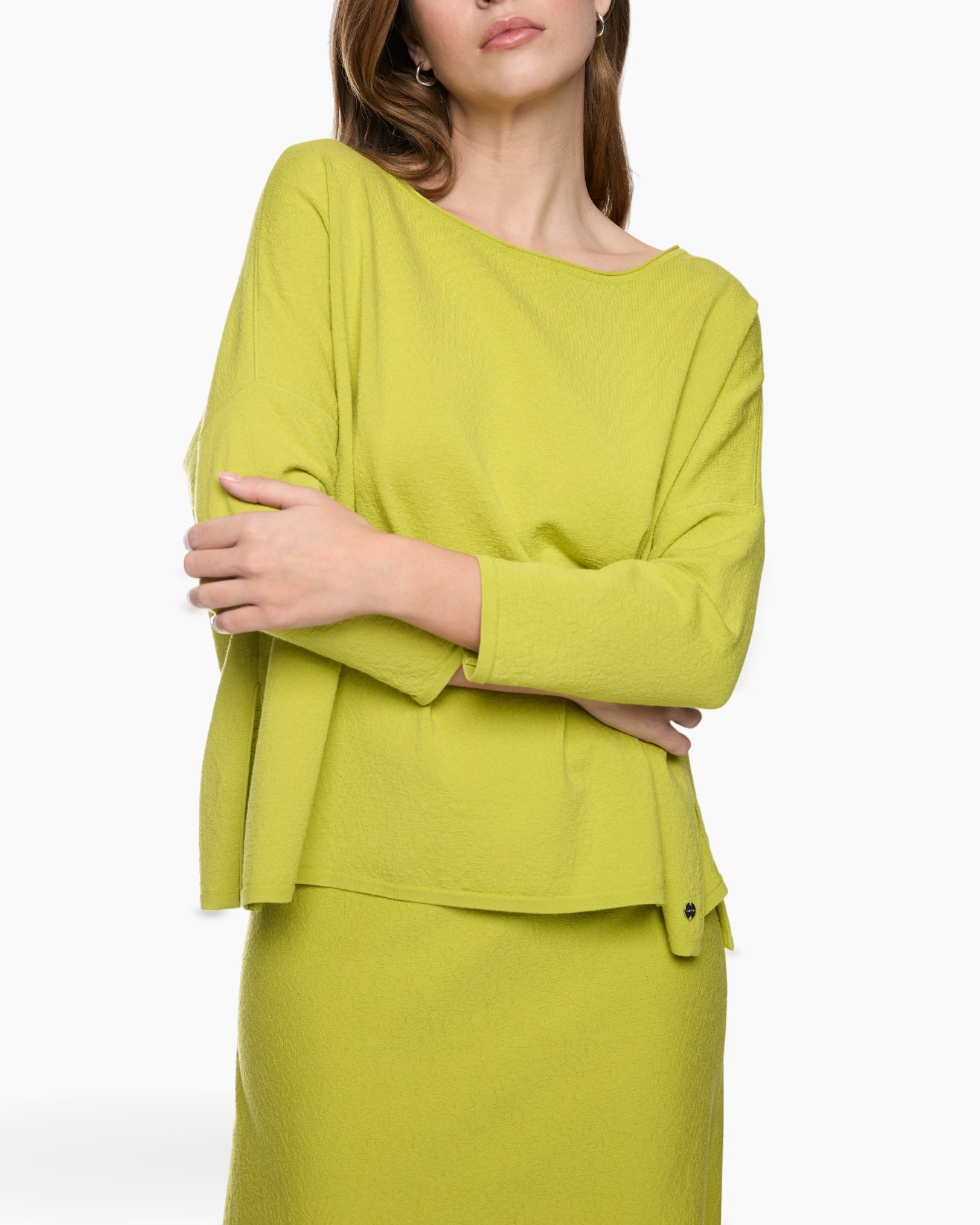 longsleevetop, limegreen, knitwear, softfabric, loosefit