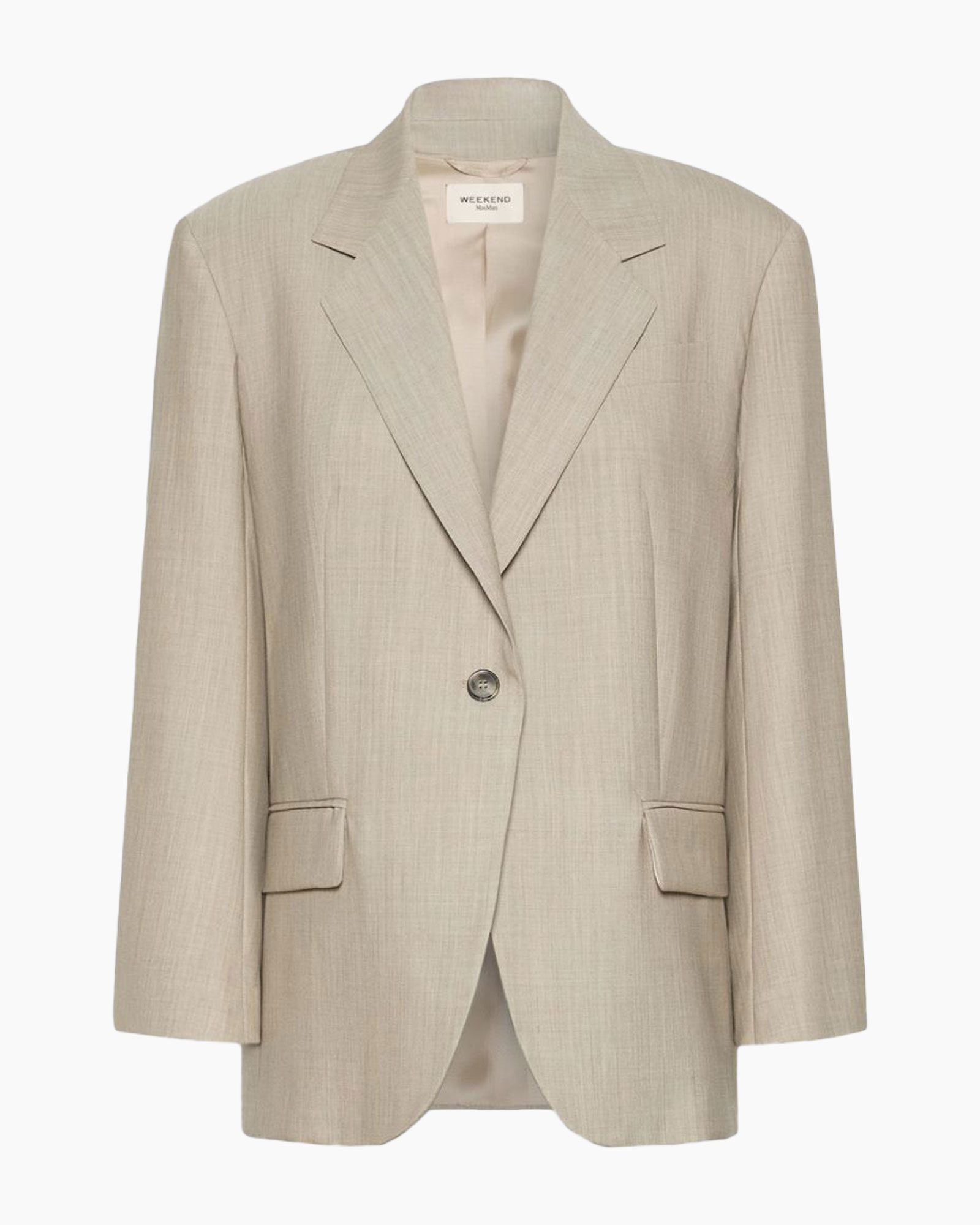 blazer, jacket, beige, linen, single-breasted