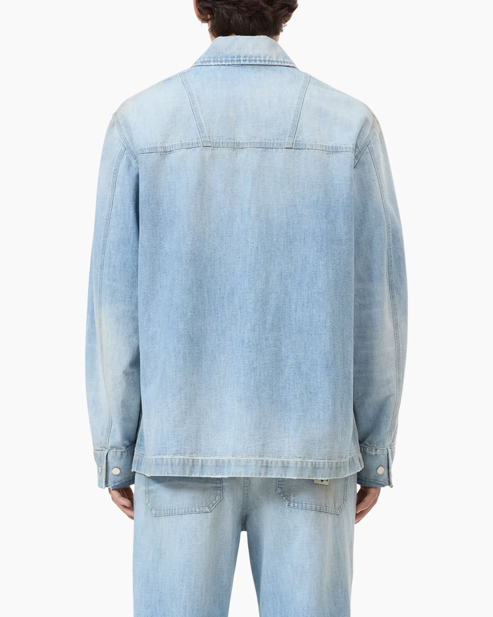 denim, jacket, light wash, pocket, button-front