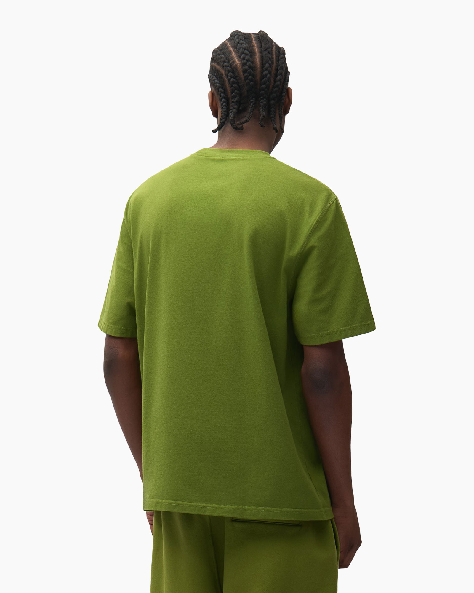 t shirt, short sleeve, green, crew neck, small logo
