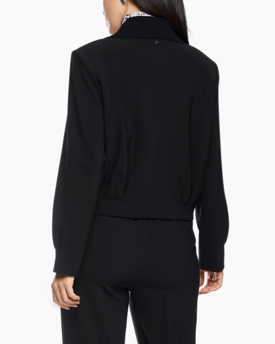 jacket, black, women, zipper, collar
