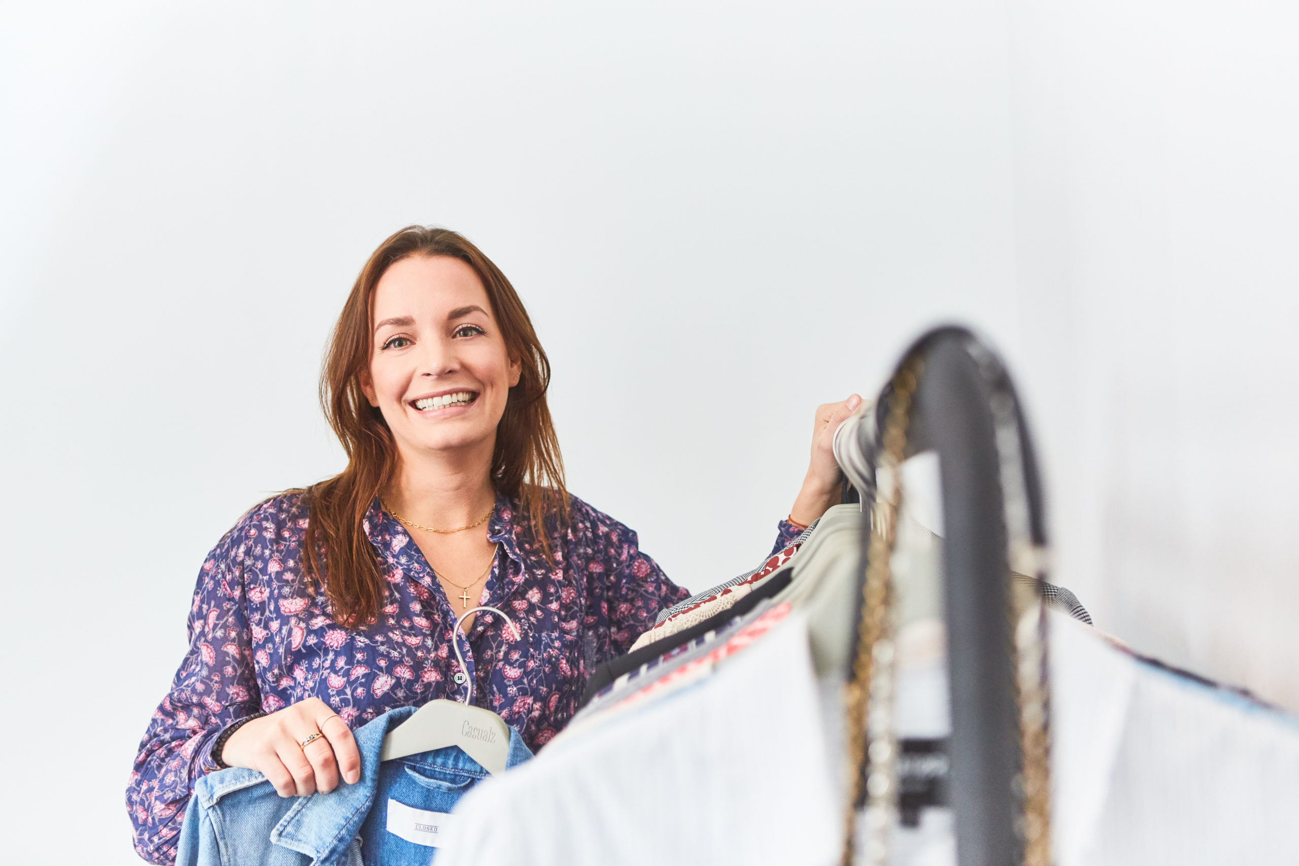 woman, clothes, wardrobe, hanger, fashion