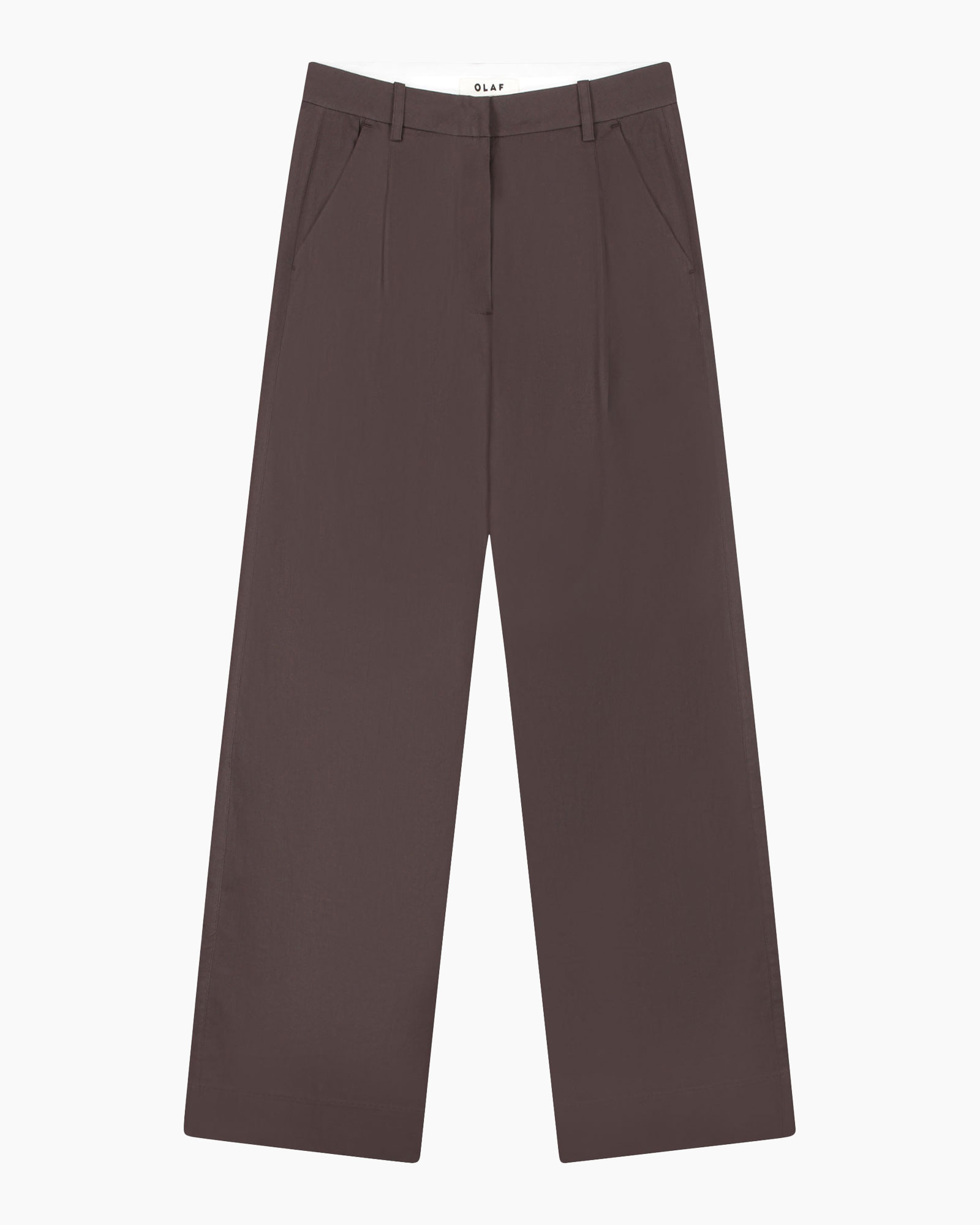 pants, trousers, brown, wide-leg, elastic-free waistband