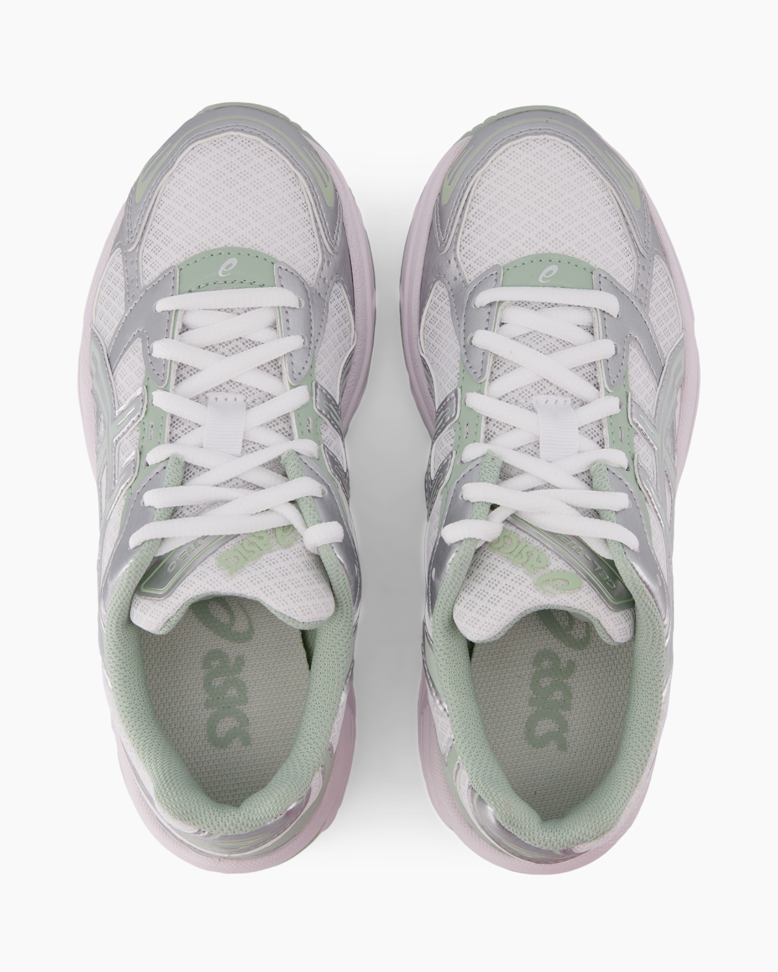 sneakers, athletic shoes, mesh, lace-up, grayscale, purple-green palette