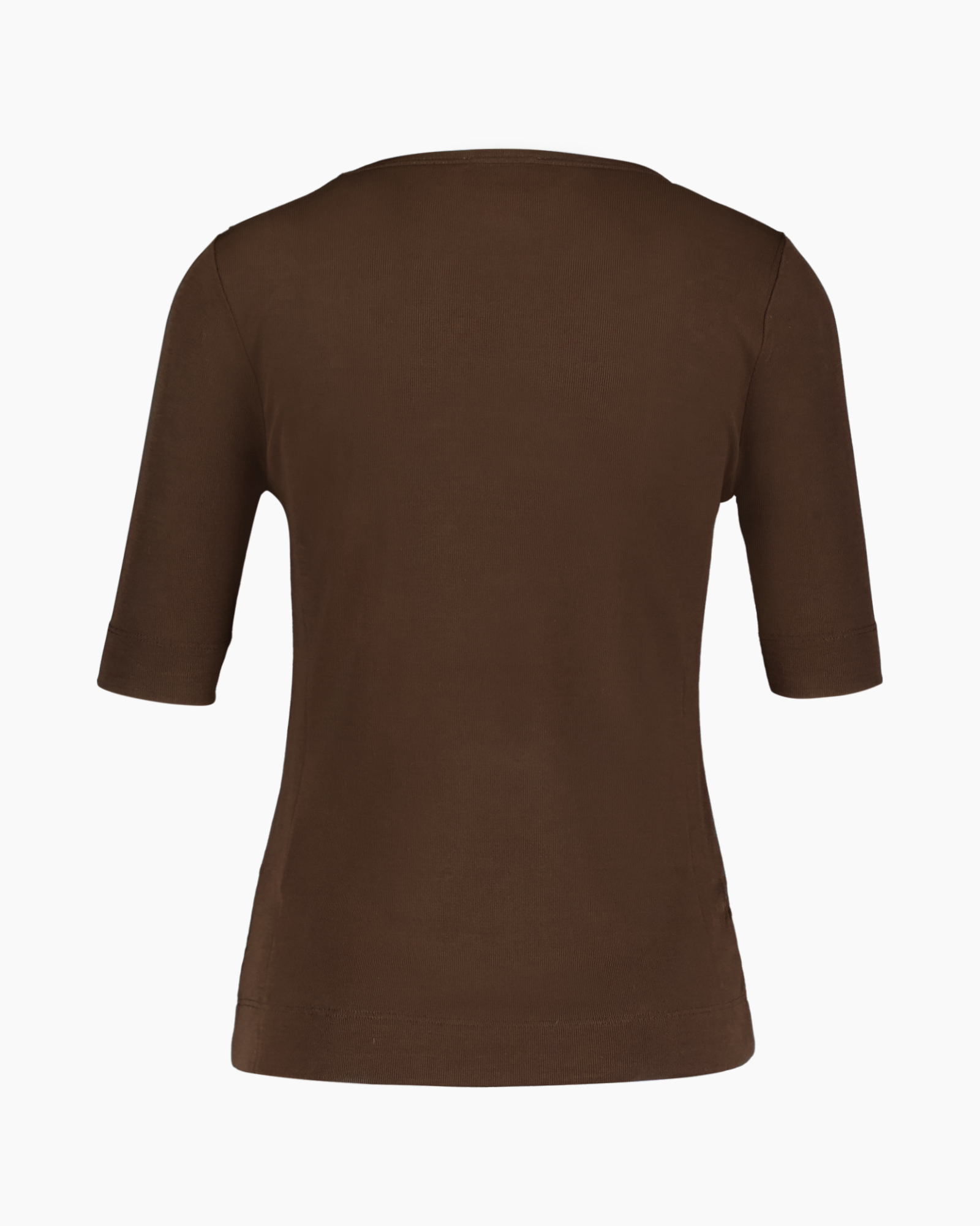 brown, tshirt, top, short sleeve, solid