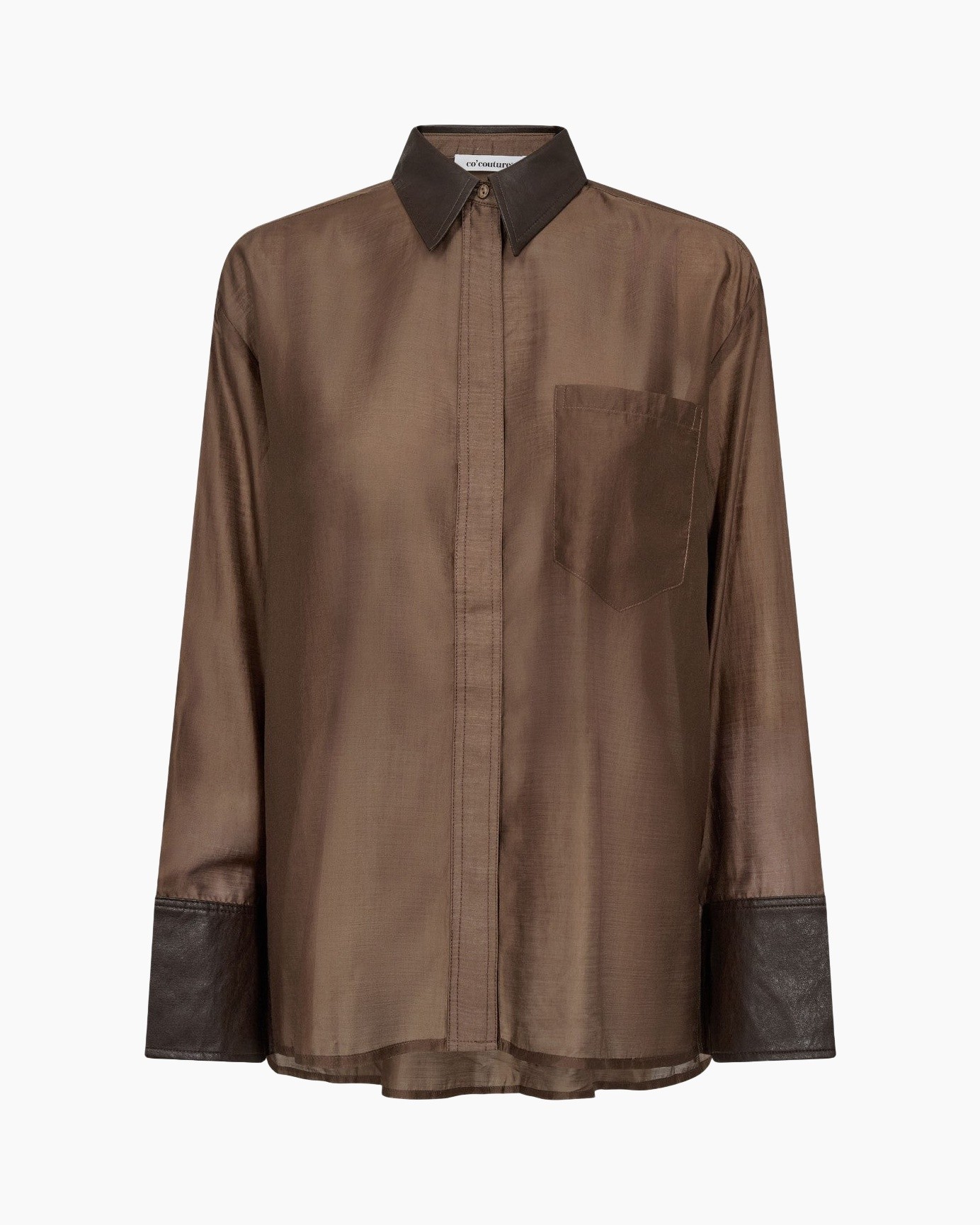 button-down, shirt, brown, long-sleeve, pocket