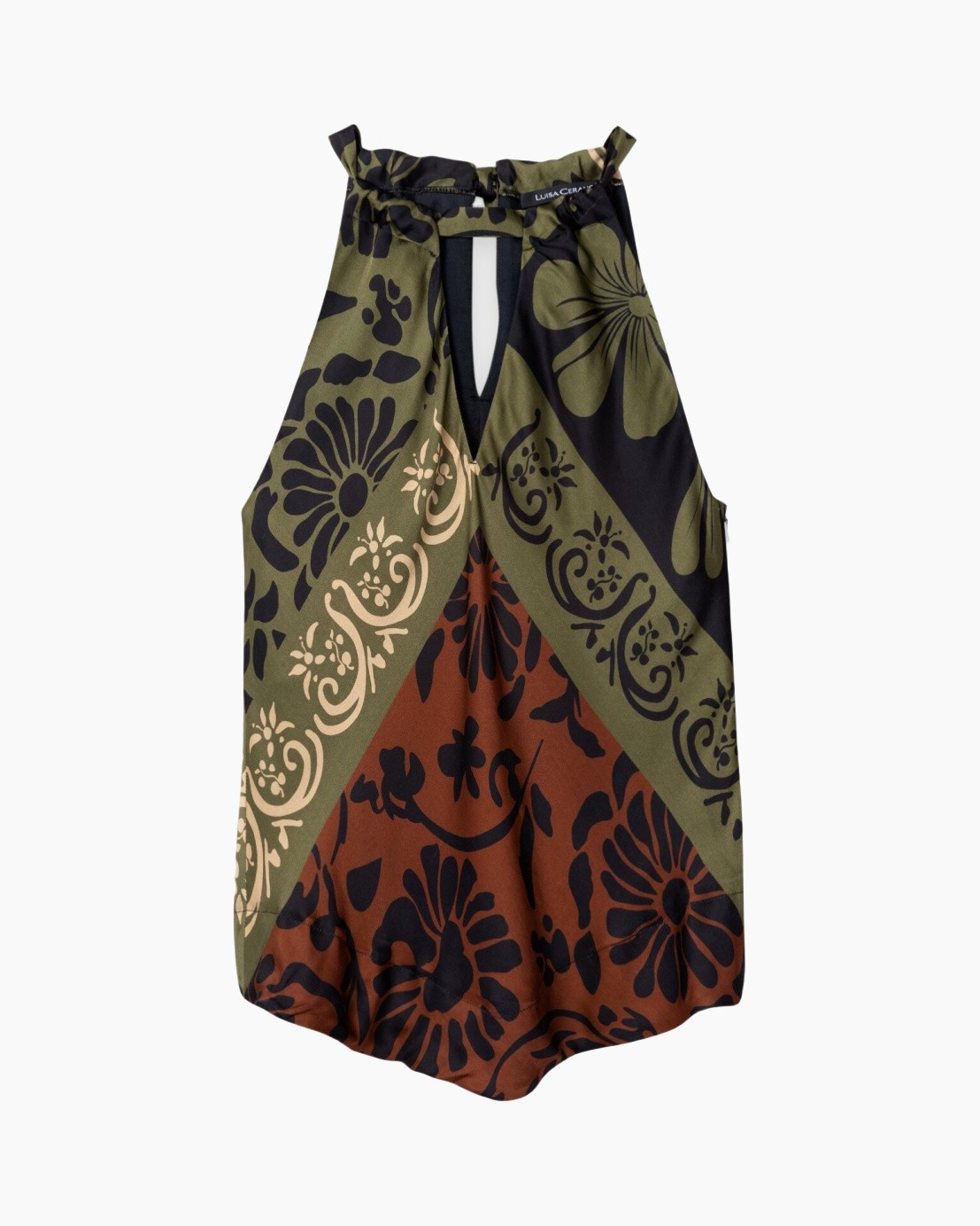 dress, halter, pattern, boho, ruffle